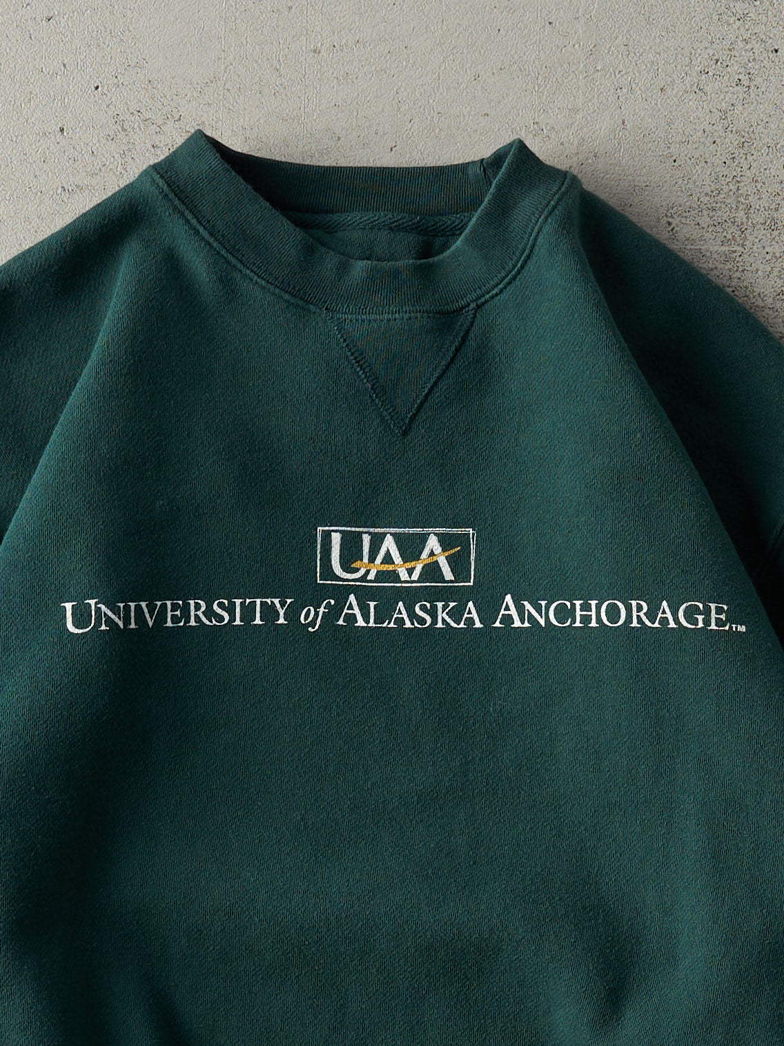 Vintage 90s Green University of Alaska Anchorage Crewneck (M)