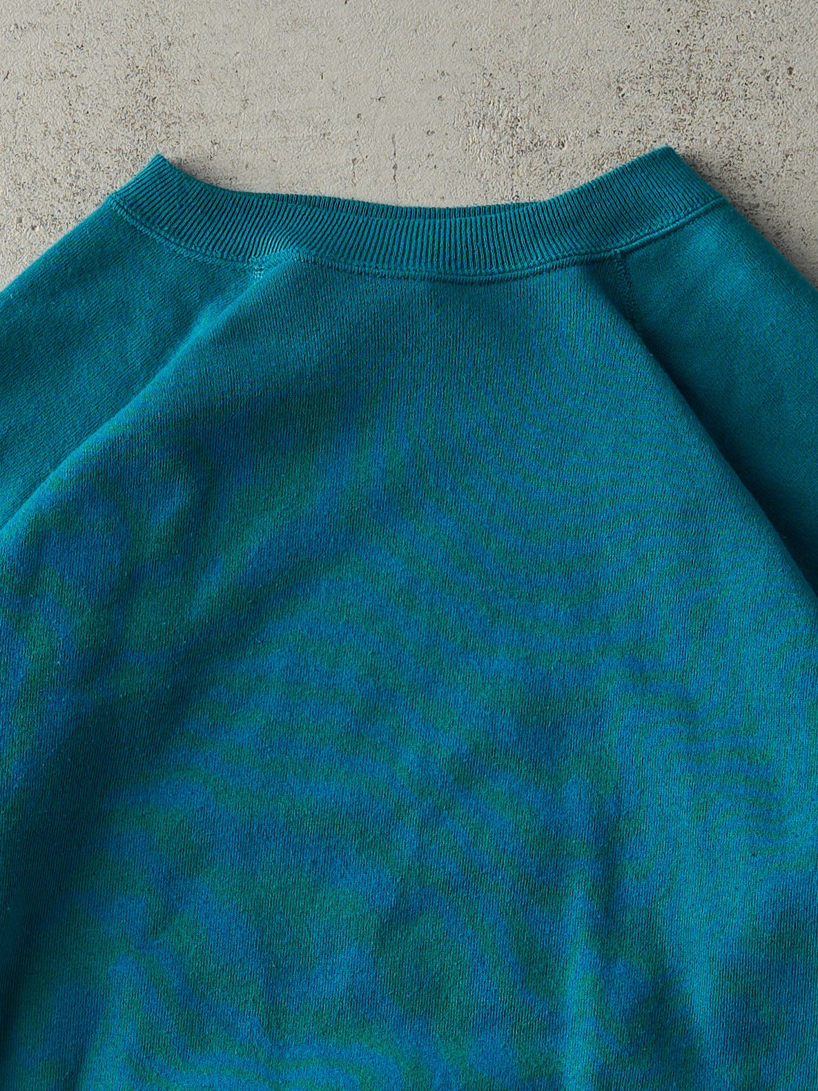 Vintage 80s Teal Blank Crewneck (L)