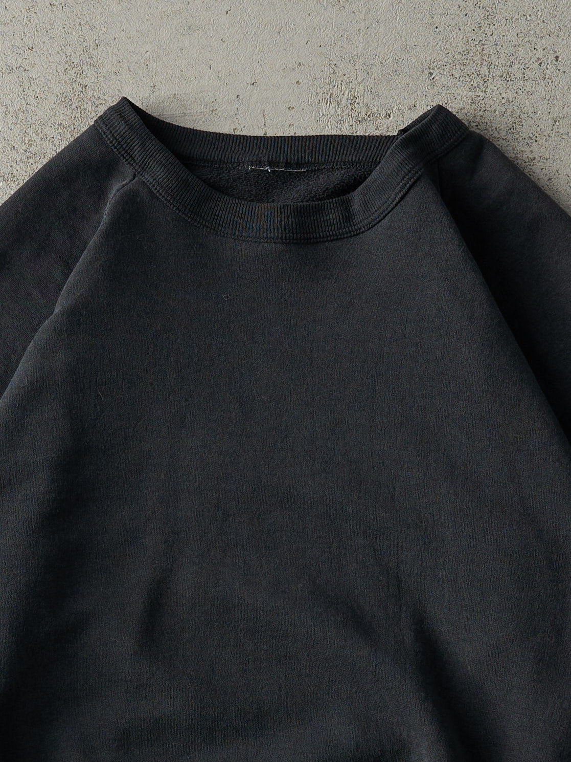 Vintage 80s Faded Black Blank Crewneck (M)