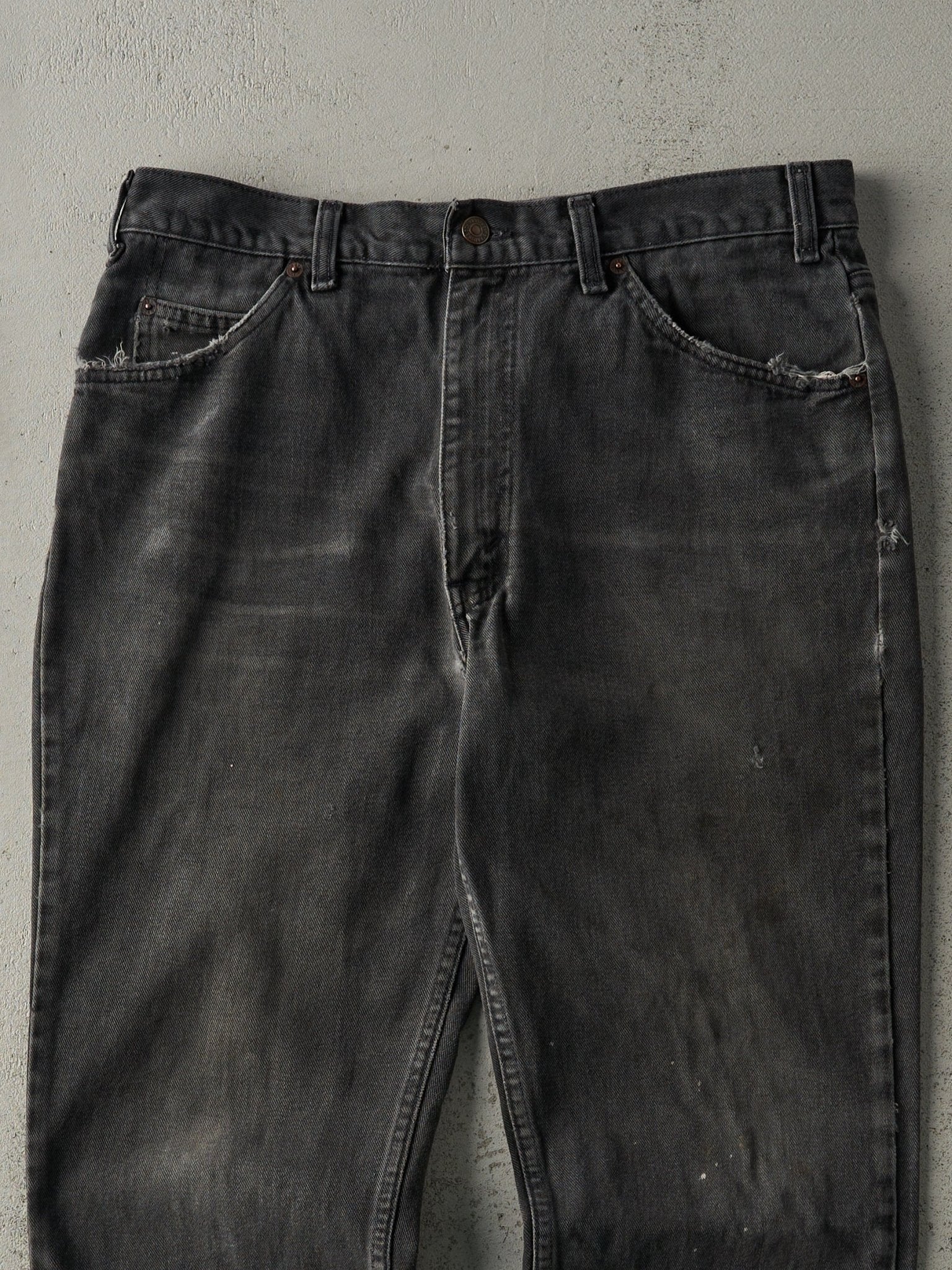 Vintage 90s Faded Black Levi's Orange Tab Denim Pants (34x25.5)