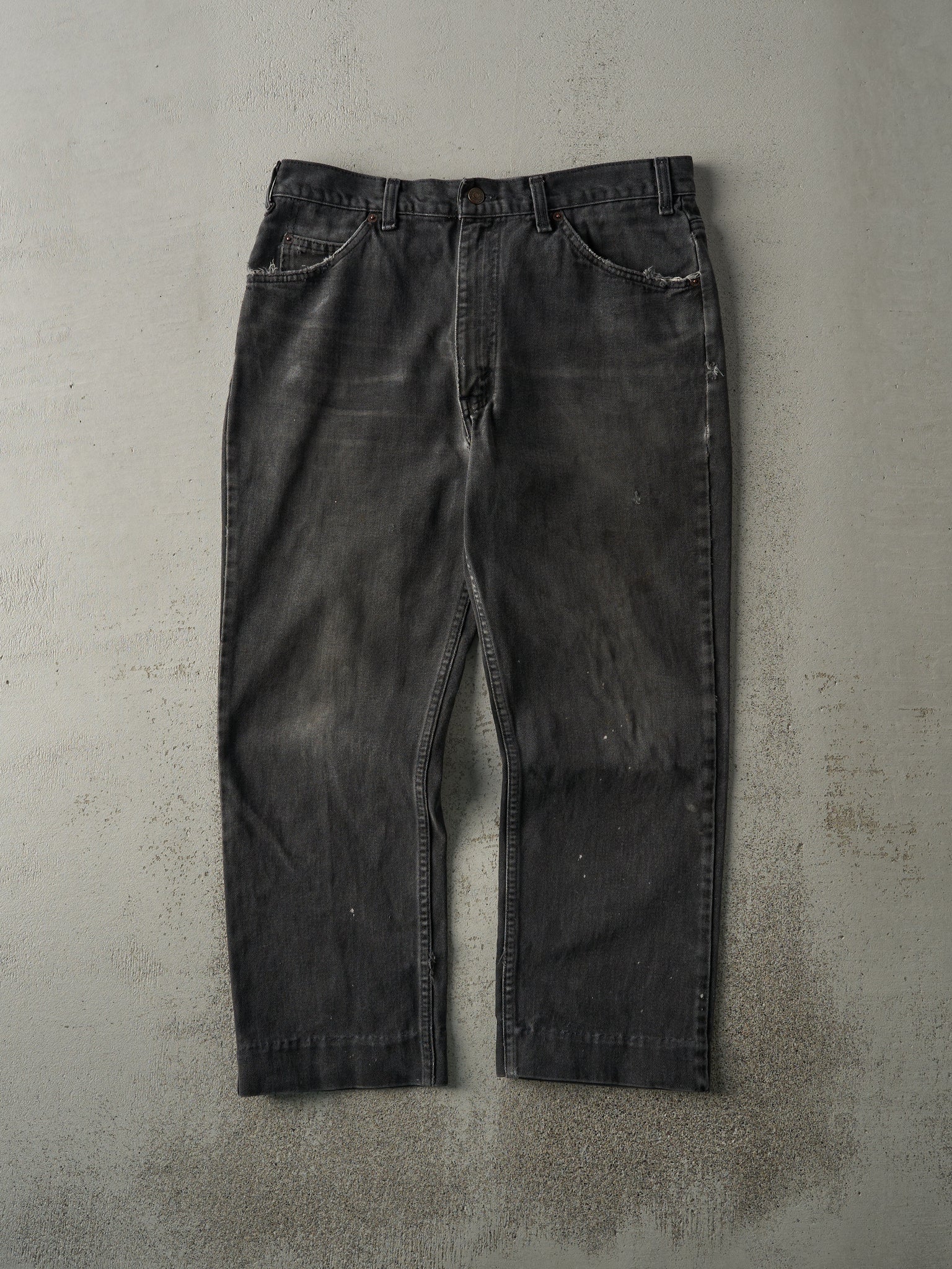 Vintage 90s Faded Black Levi's Orange Tab Denim Pants (34x25.5)