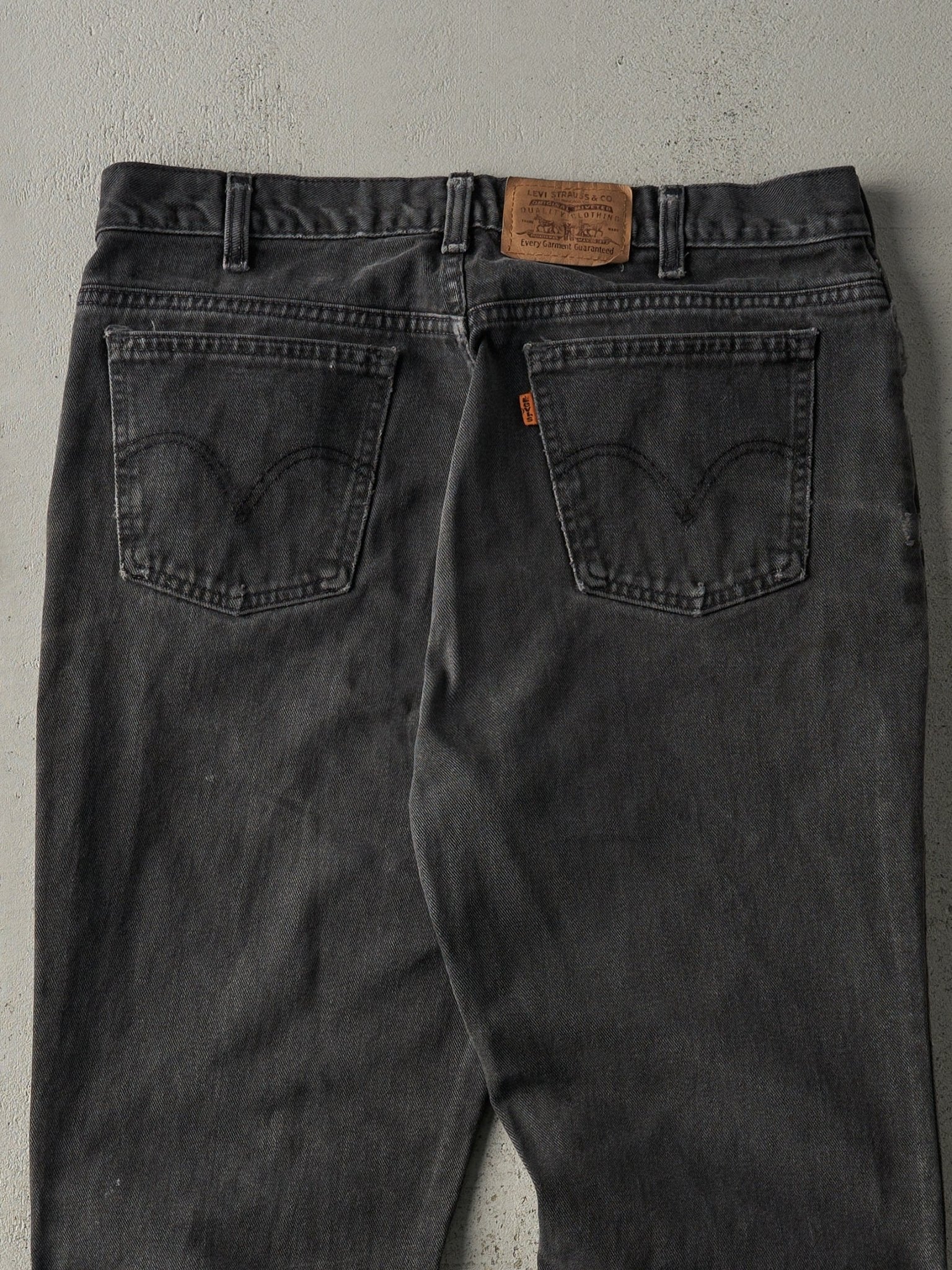 Vintage 90s Faded Black Levi's Orange Tab Denim Pants (34x25.5)