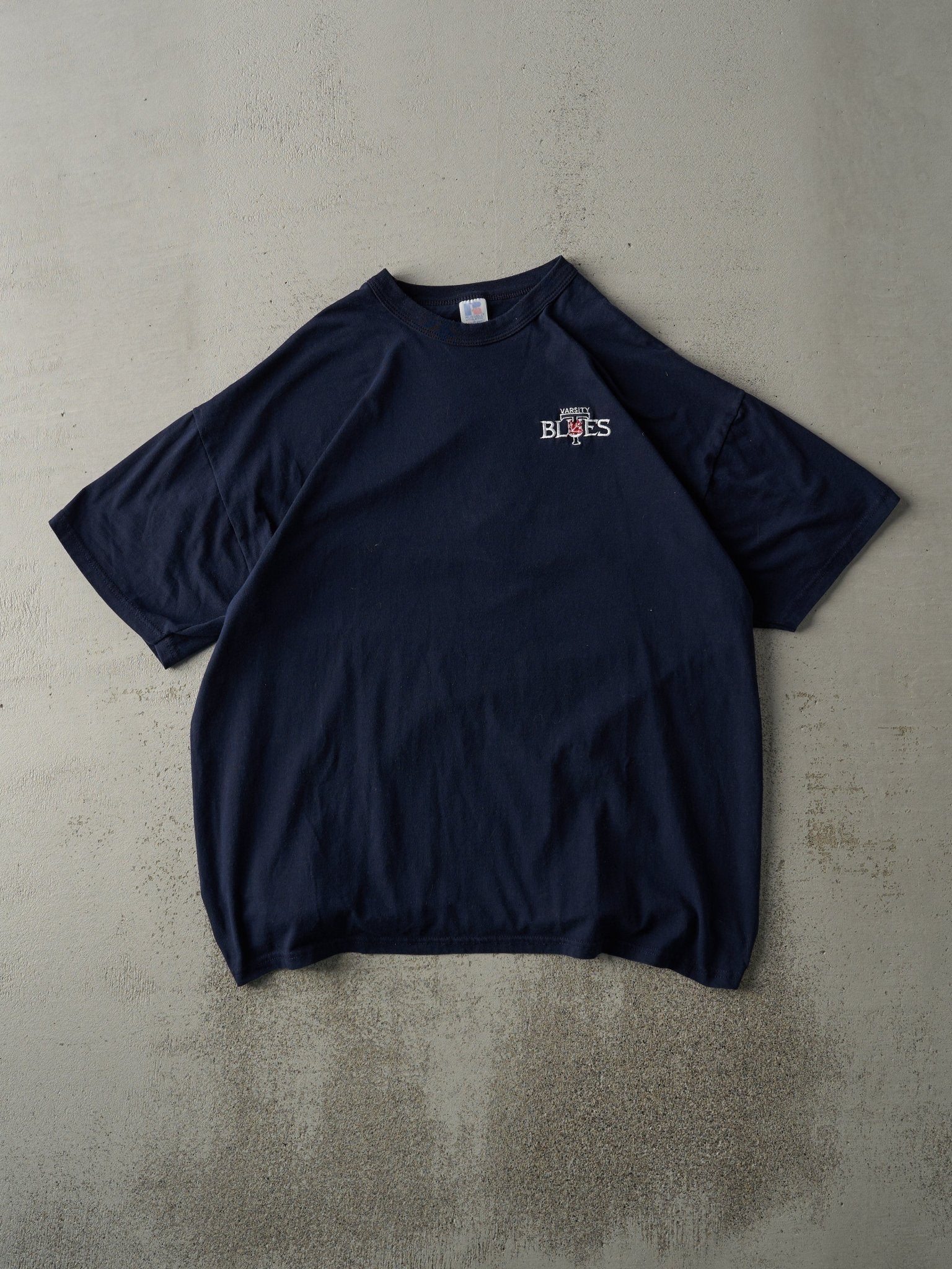 Vintage Y2K Navy Blue Embroidered University of Toronto Varsity Blues Tee (L)