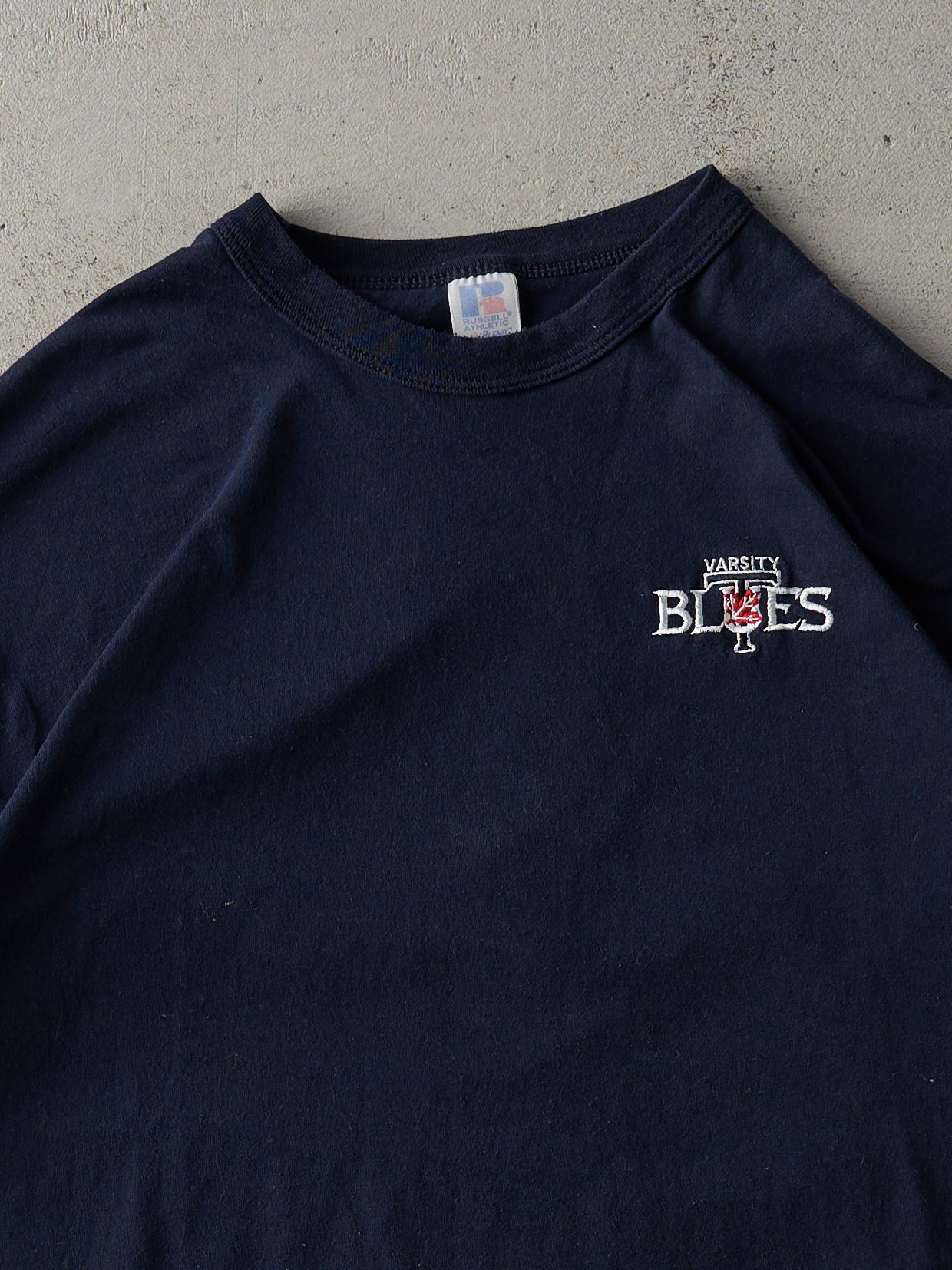 Vintage Y2K Navy Blue Embroidered University of Toronto Varsity Blues Tee (L)