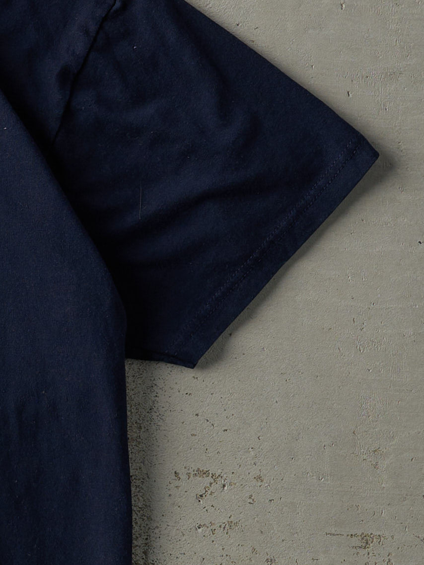 Vintage Y2K Navy Blue Embroidered University of Toronto Varsity Blues Tee (L)