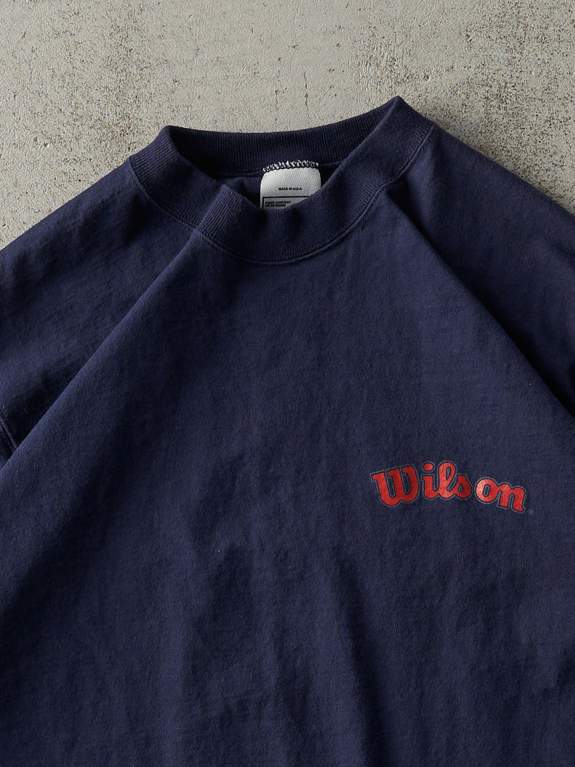 Vintage 90s Navy Blue Wilson Logo Tee (M)