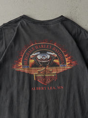 Vintage 05' Faded Black Albert Lea MN Harley Davidson Pocket Tee (M/L)