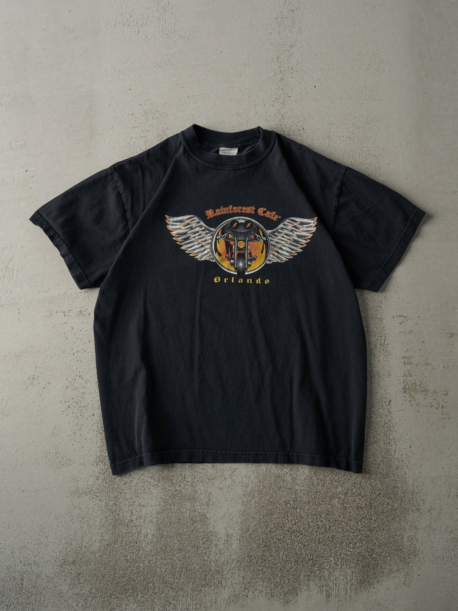 Vintage Y2K Black Rain Forest Cafe Orlando Tee (M)