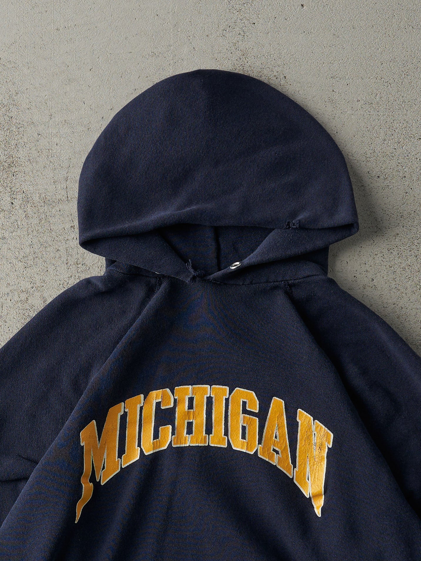 Vintage 90s Navy Blue University of Michigan Hoodie (M)