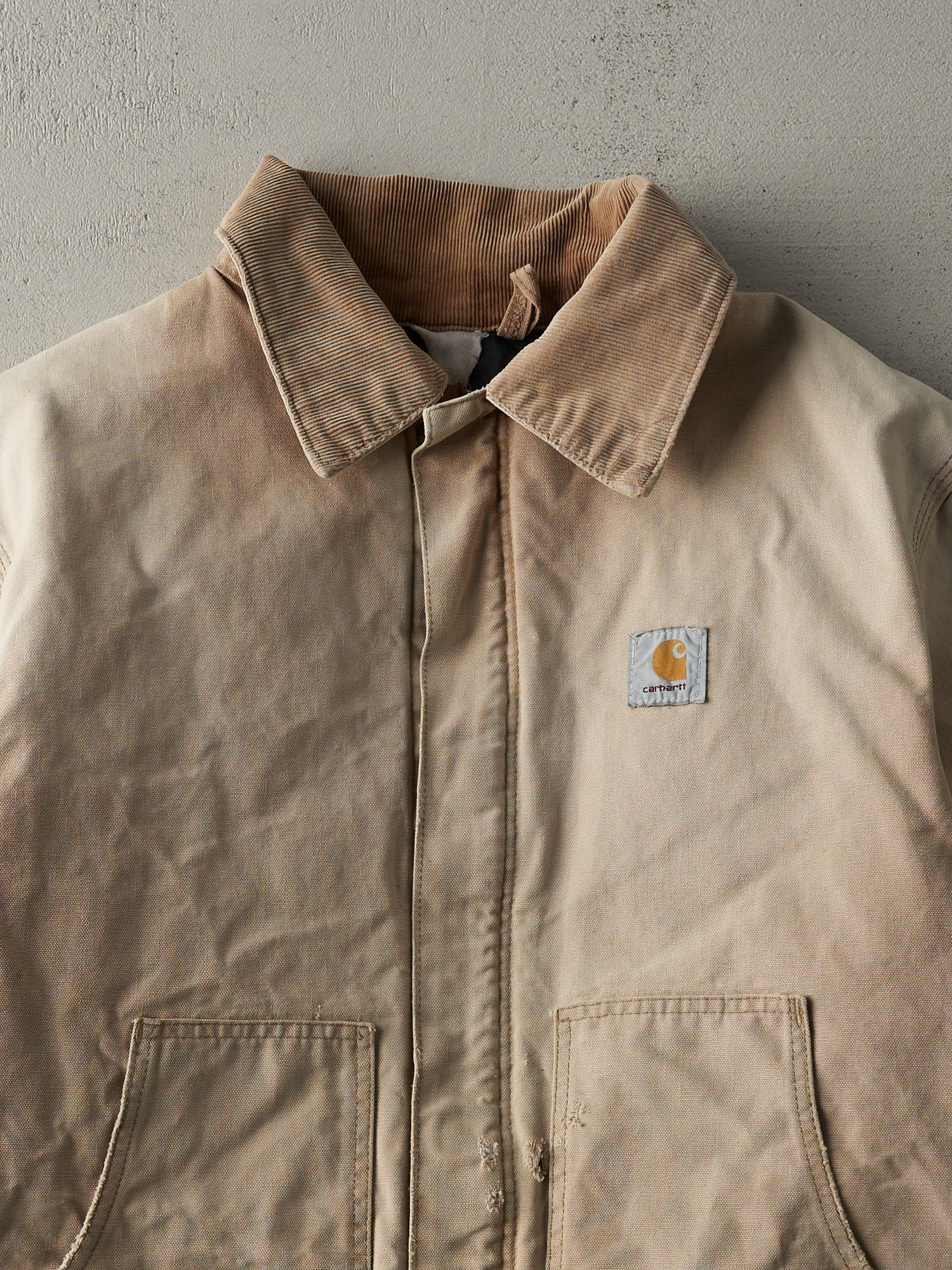 Vintage 90s Beige L Pocket Carhartt Workwear Jacket (XL)