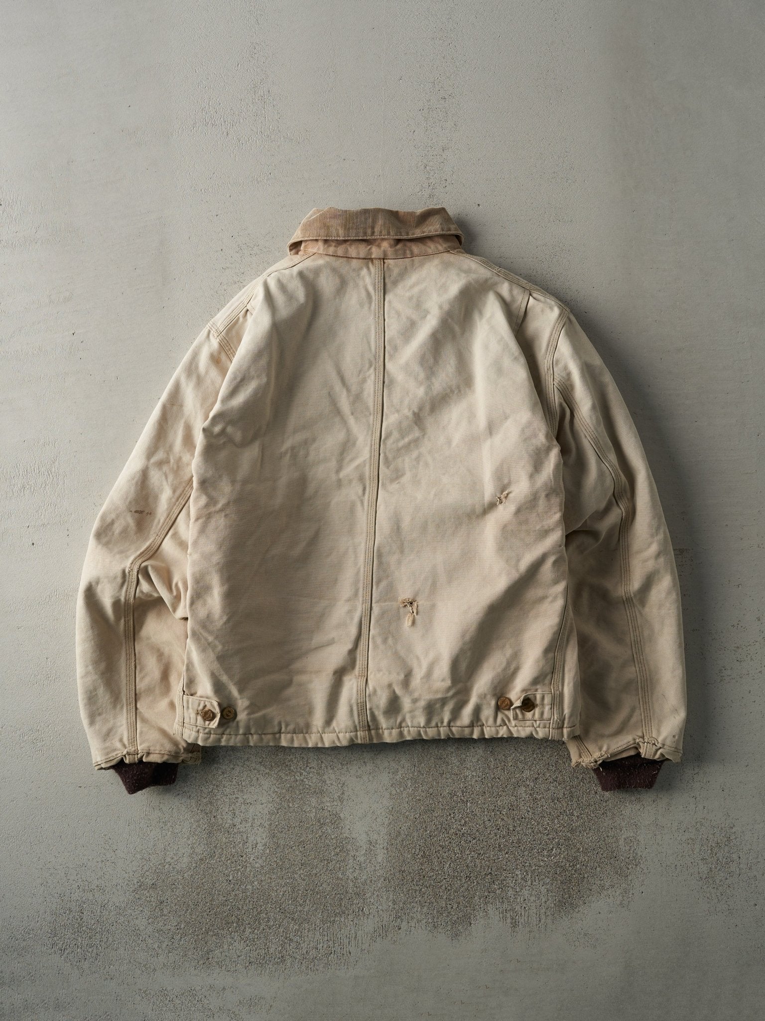 Vintage 90s Beige L Pocket Carhartt Workwear Jacket (XL)