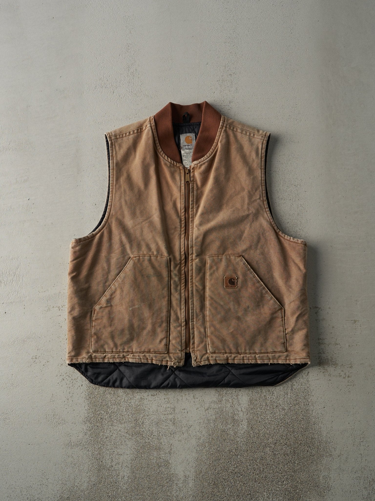 Vintage 90s Washed Brown Carhartt Vest (M/L)