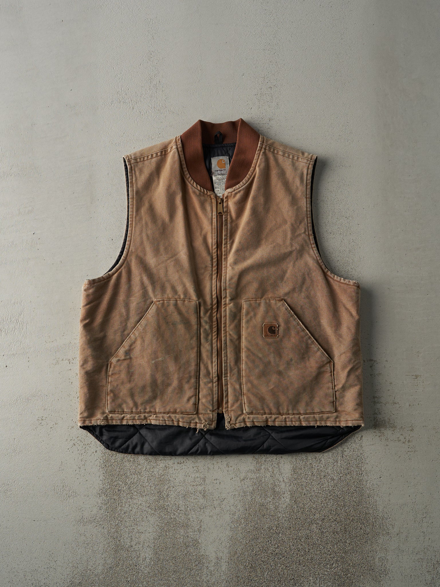 Vintage 90s Washed Brown Carhartt Vest (M/L)