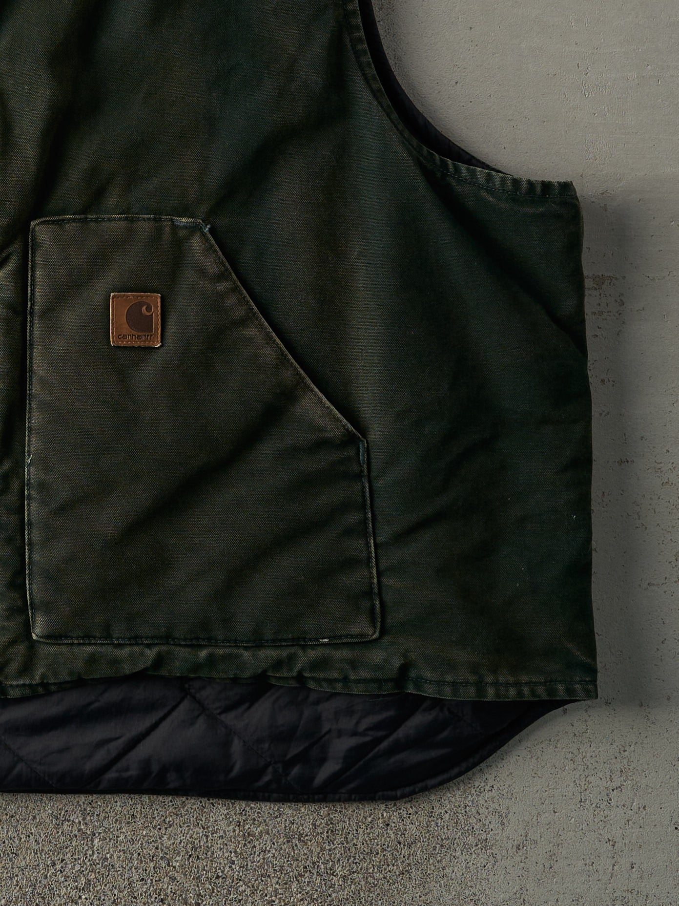 Vintage 90s Forest Green Carhartt Vest (XXL)