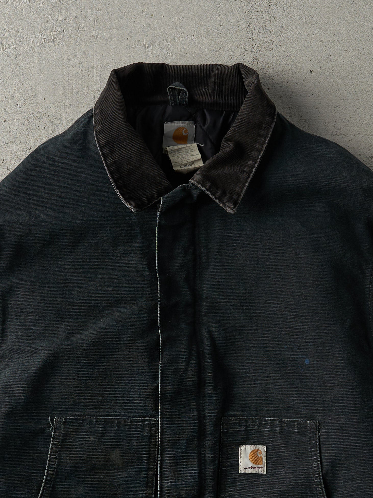 Vintage 90s Faded Black Carhartt L Pocket Jacket (L)