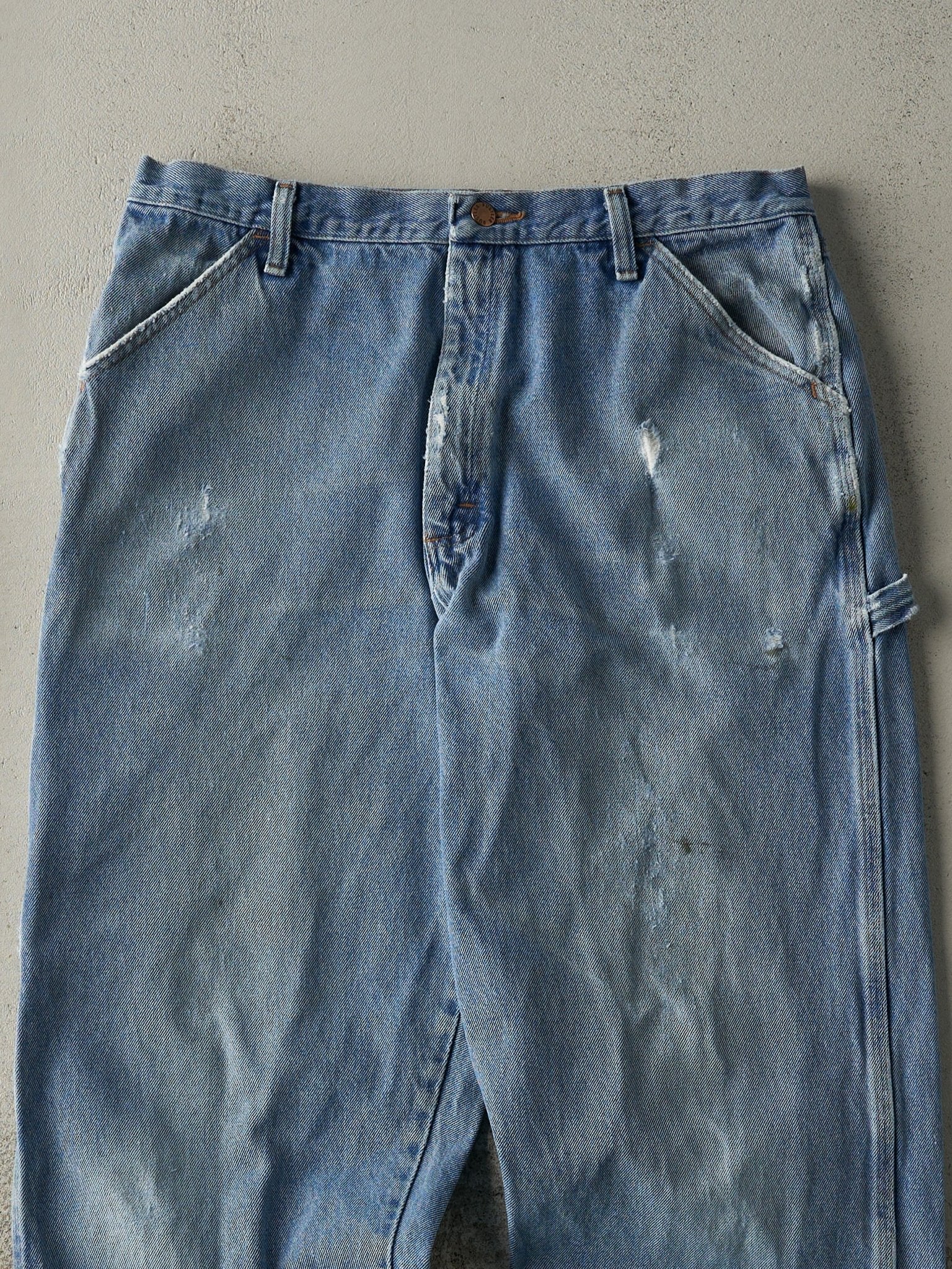 Vintage 90s Light Wash Rustler Carpenter Jeans (35x33)