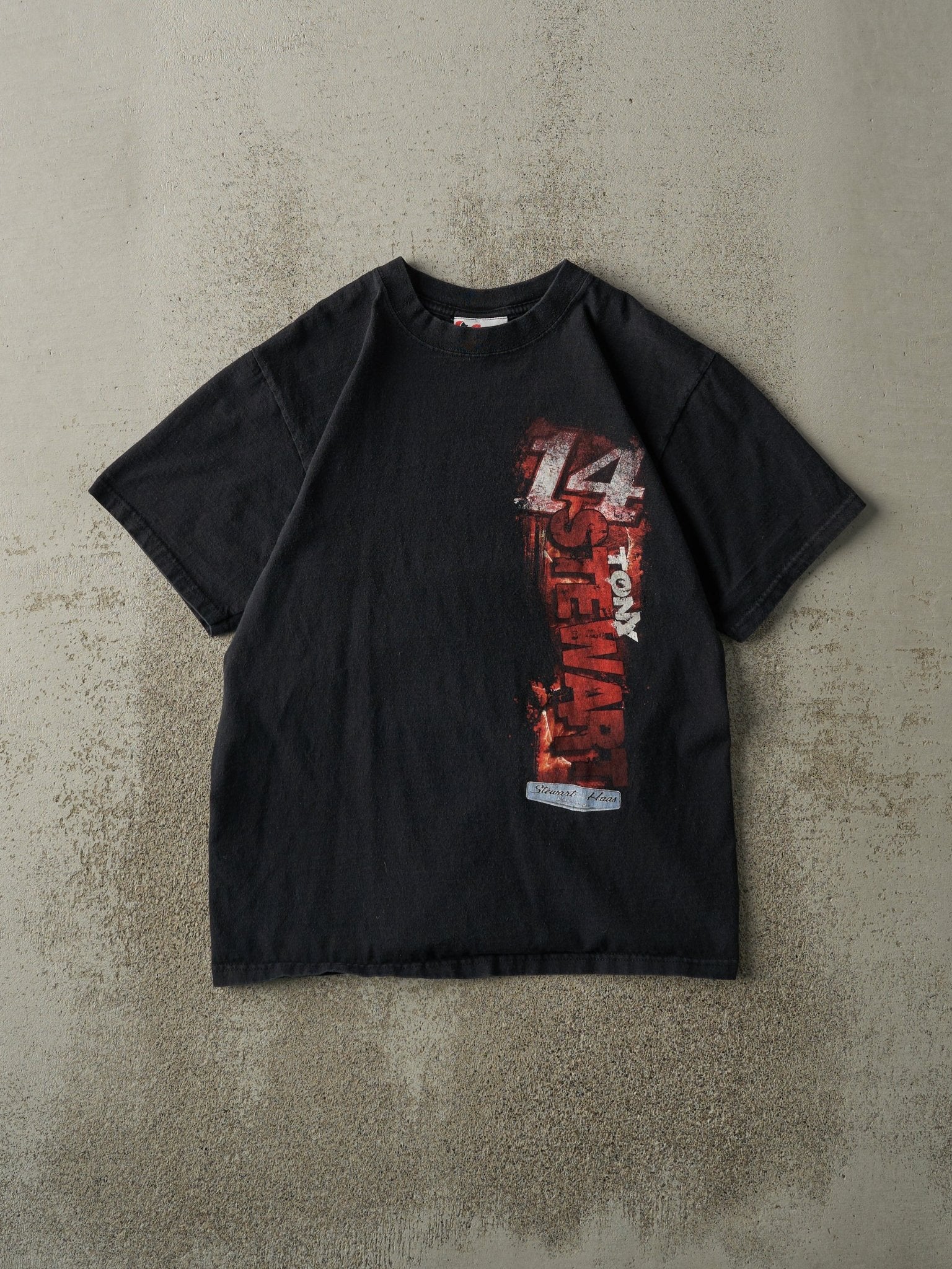 Vintage Y2K Black Tony Stewart #14 Nascar Racing Tee (S)