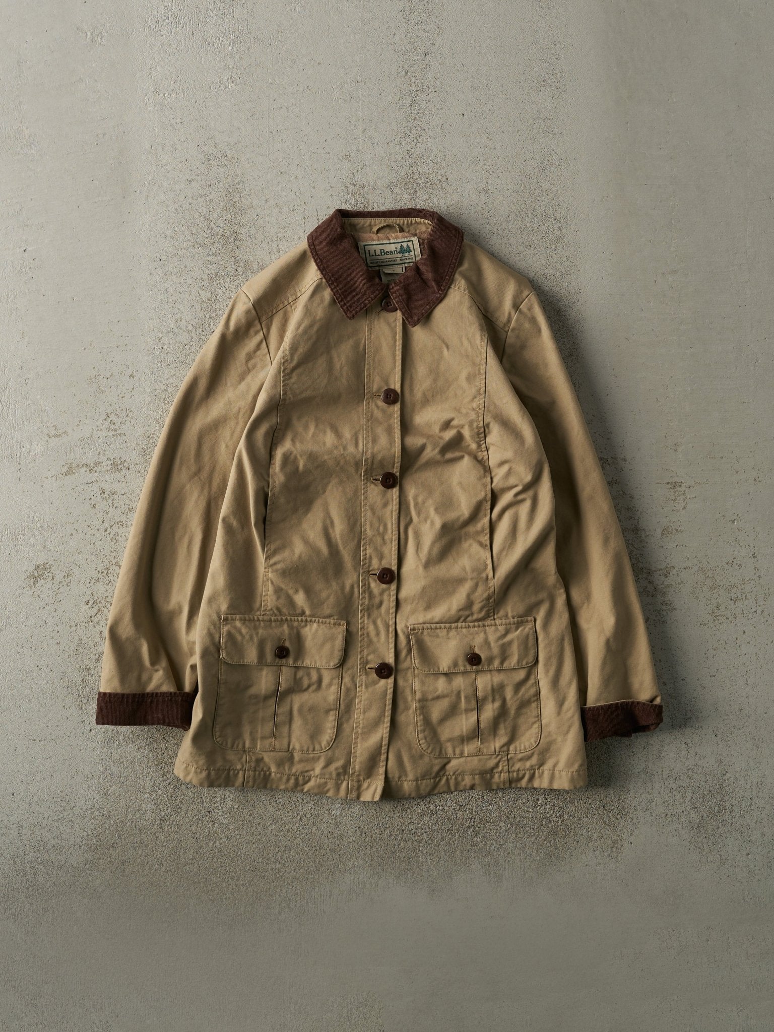 Vintage 90s Beige LL Bean Barn Jacket (XS)