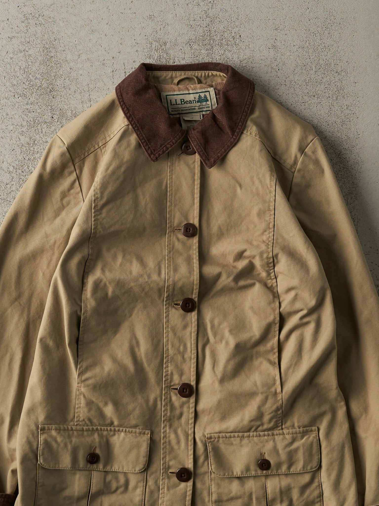 Vintage 90s Beige LL Bean Barn Jacket (XS)