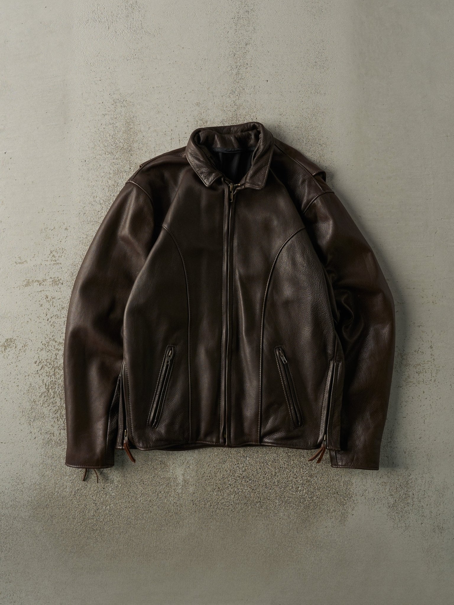 Vintage 90s Brown Leather Jacket (M)