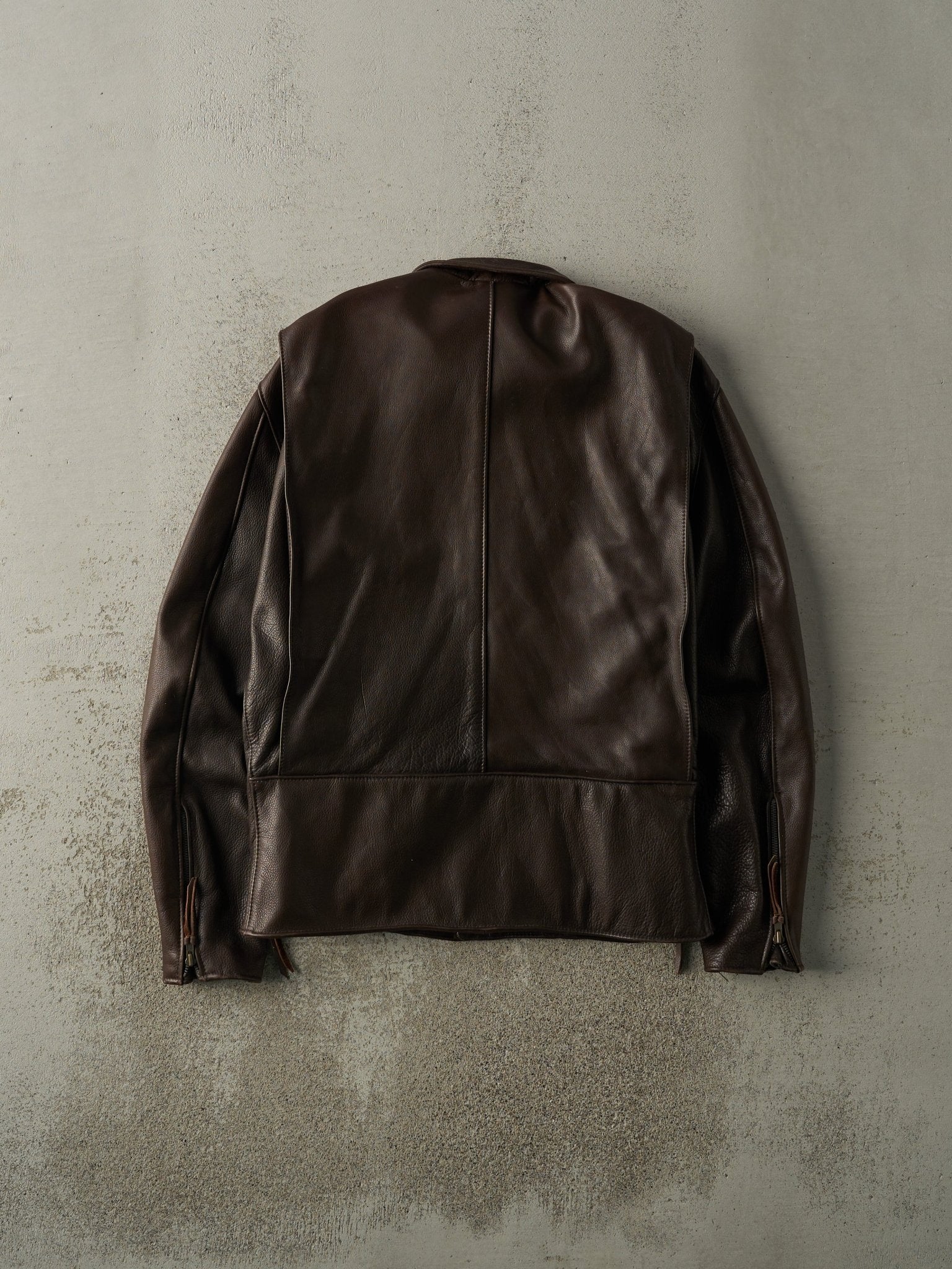 Vintage 90s Brown Leather Jacket (M)