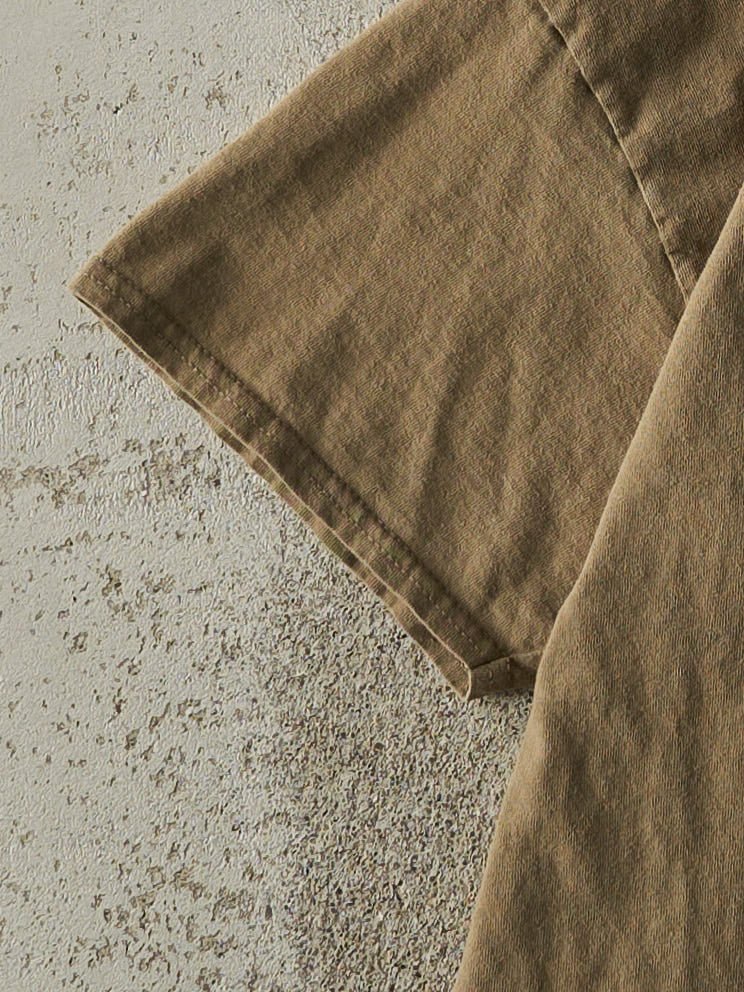Vintage Y2K Beige Blank Tee (M/L)
