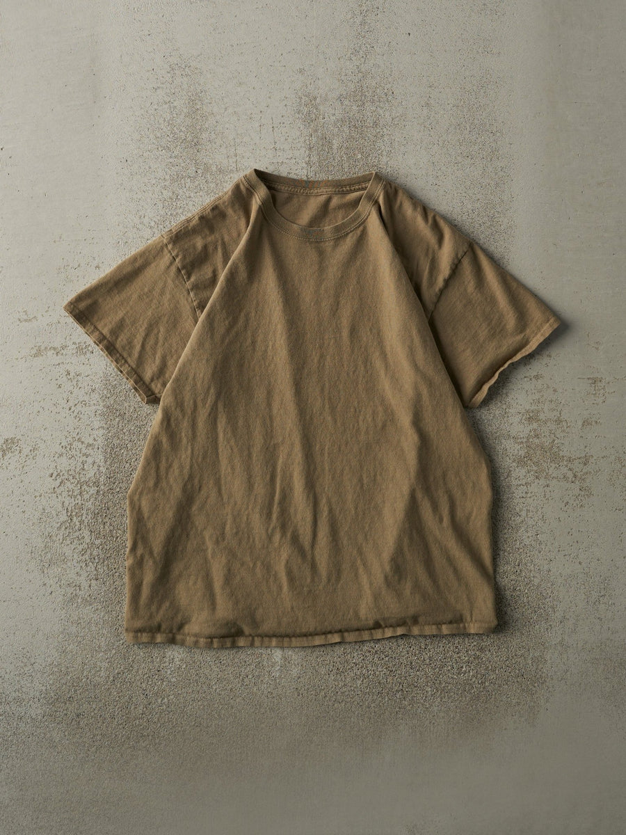 Vintage Y2K Beige Blank Tee (M/L)