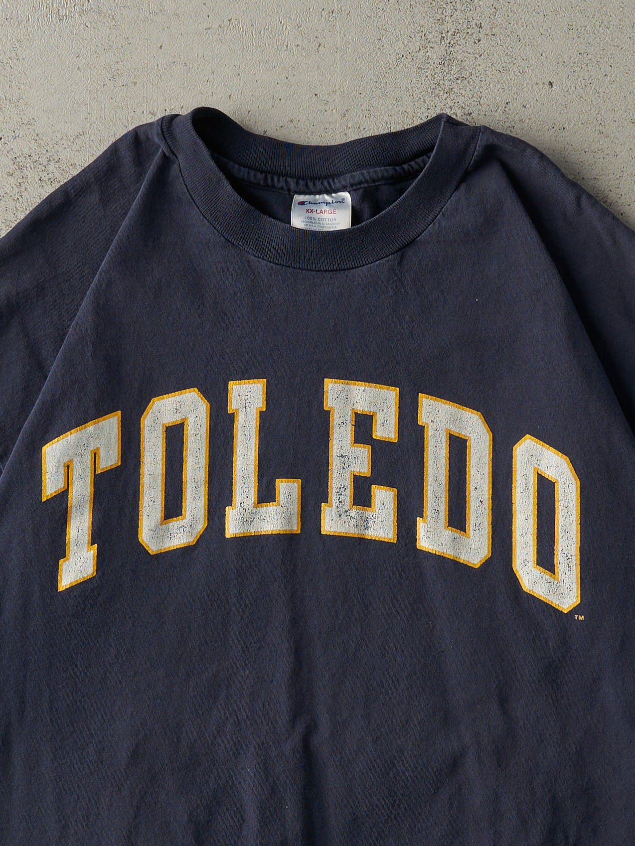 Vintage 90s Navy Blue University of Toledo Tee (L/XL)
