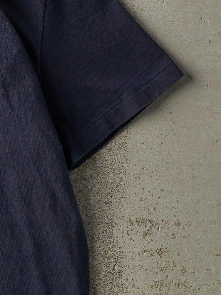 Vintage 80s Navy Blue Blank Tee (M/L)