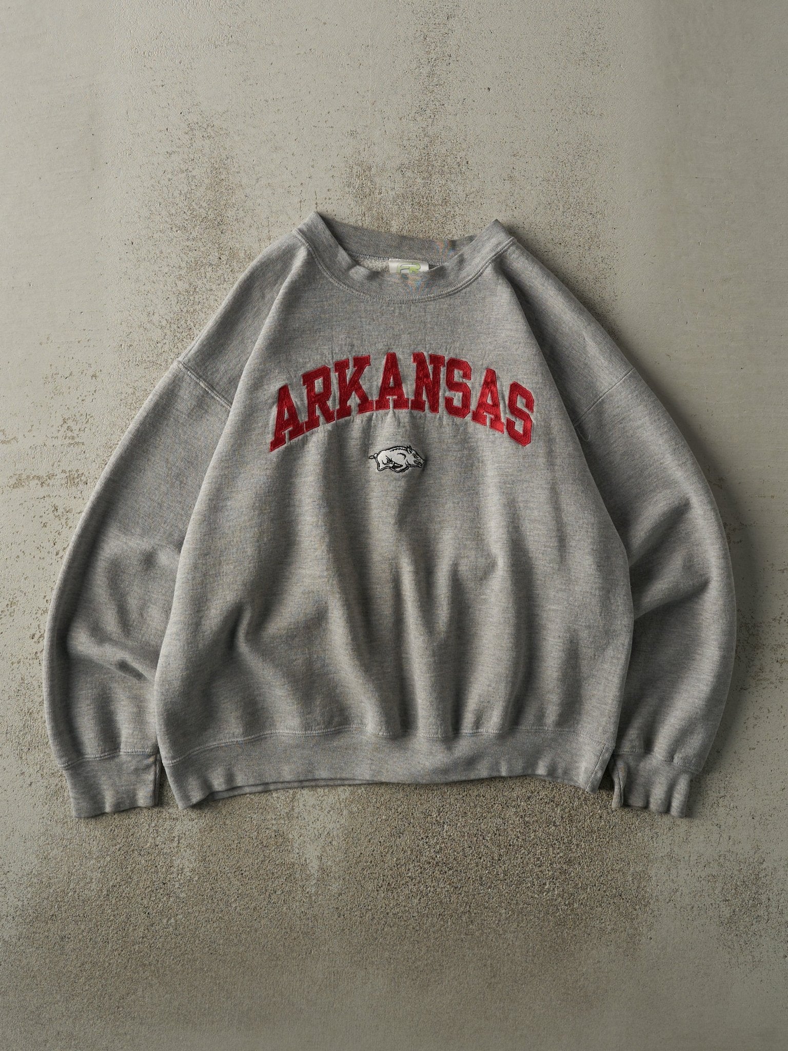 Vintage Y2K Grey University of Arkansas Crewneck (L)