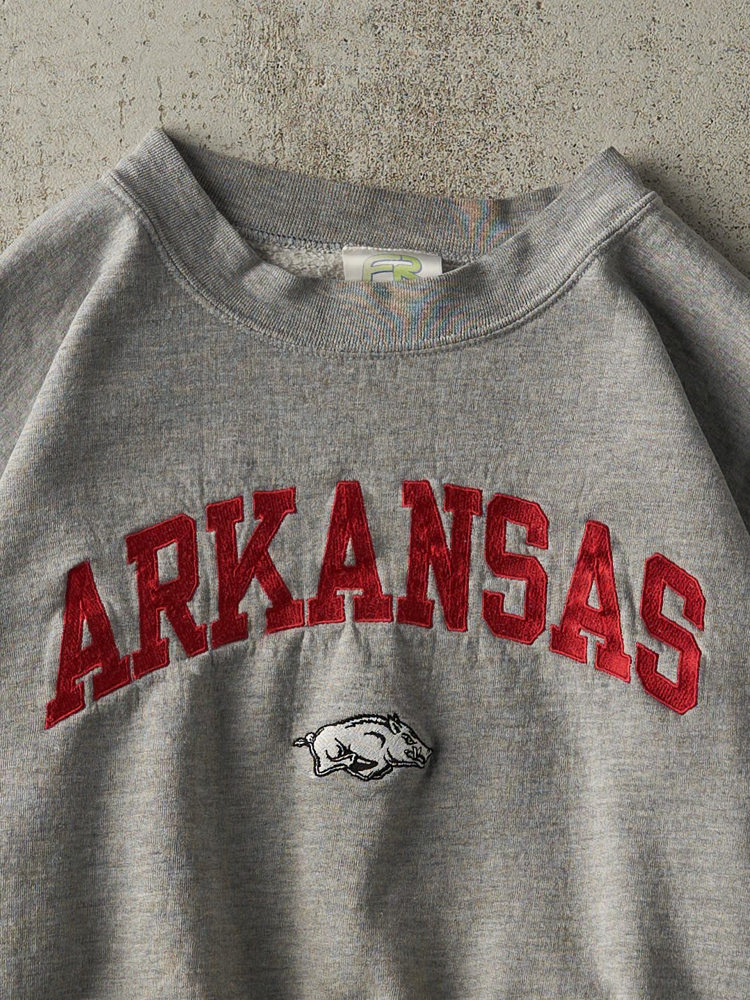 Vintage Y2K Grey University of Arkansas Crewneck (L)