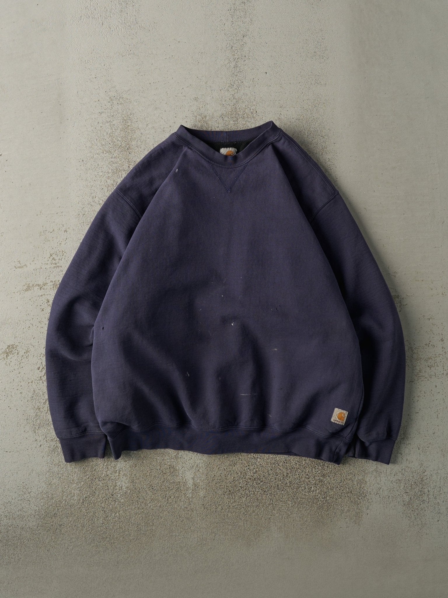 Vintage 90s Navy Blue Carhartt Mesh Lined Heavyweight Crewneck (XL/XXL)