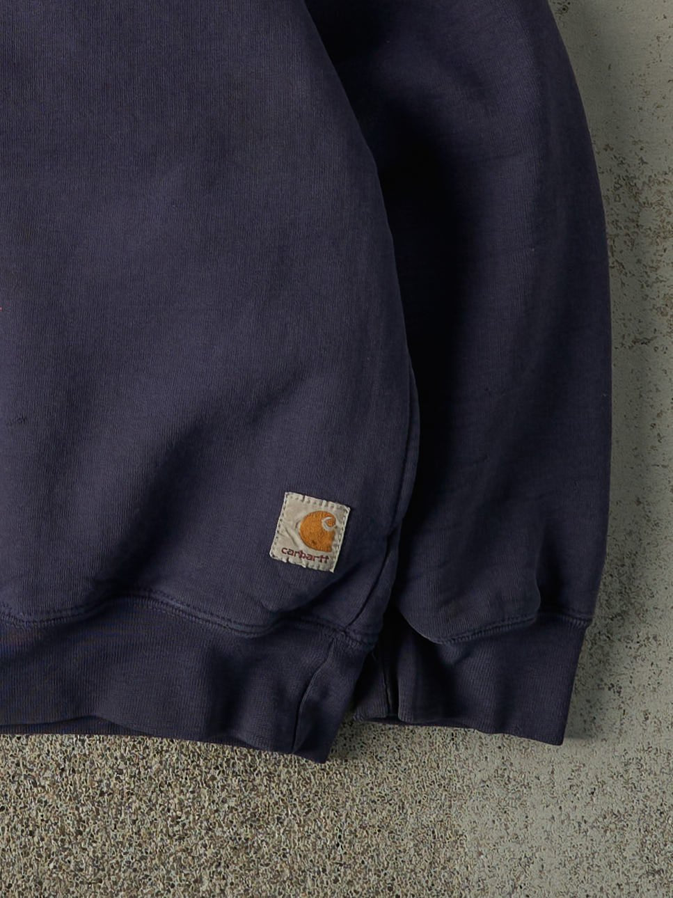 Vintage 90s Navy Blue Carhartt Mesh Lined Heavyweight Crewneck (XL/XXL)