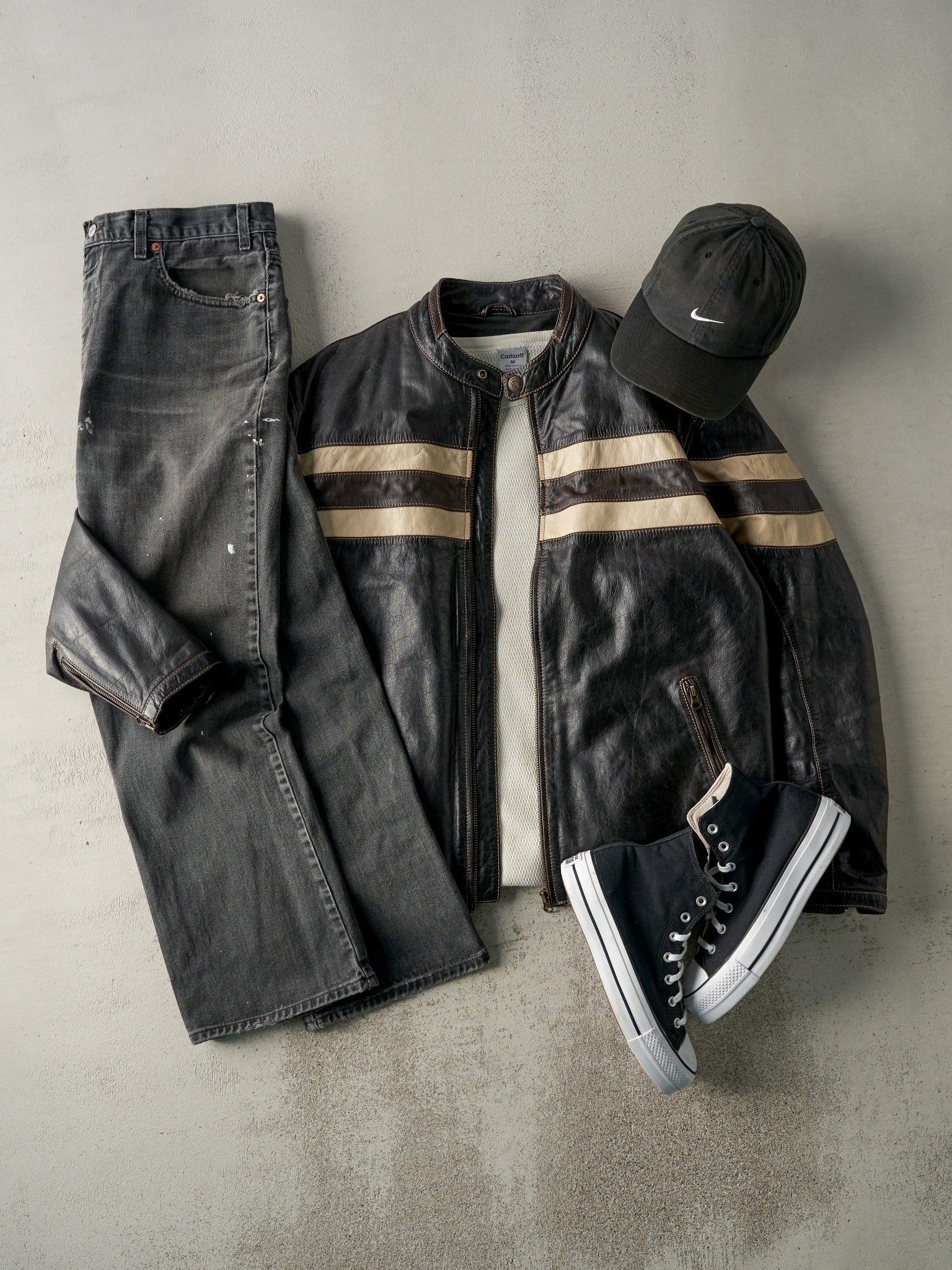 Vintage 90s Dark Brown Dimitri Montreal Leather Biker Jacket (L)