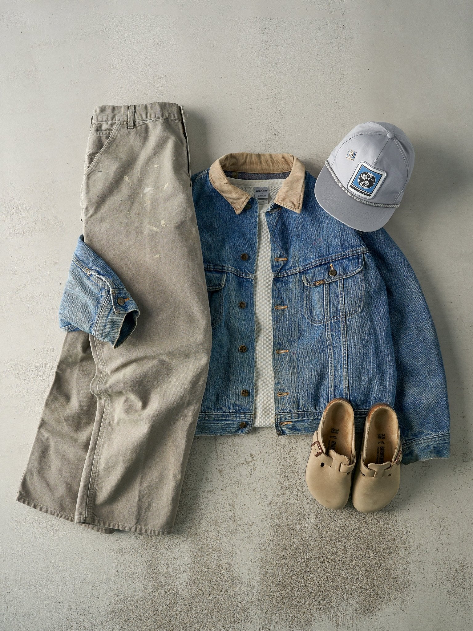 Vintage 90s Beige Carhartt Carpenter Pants (36x30)