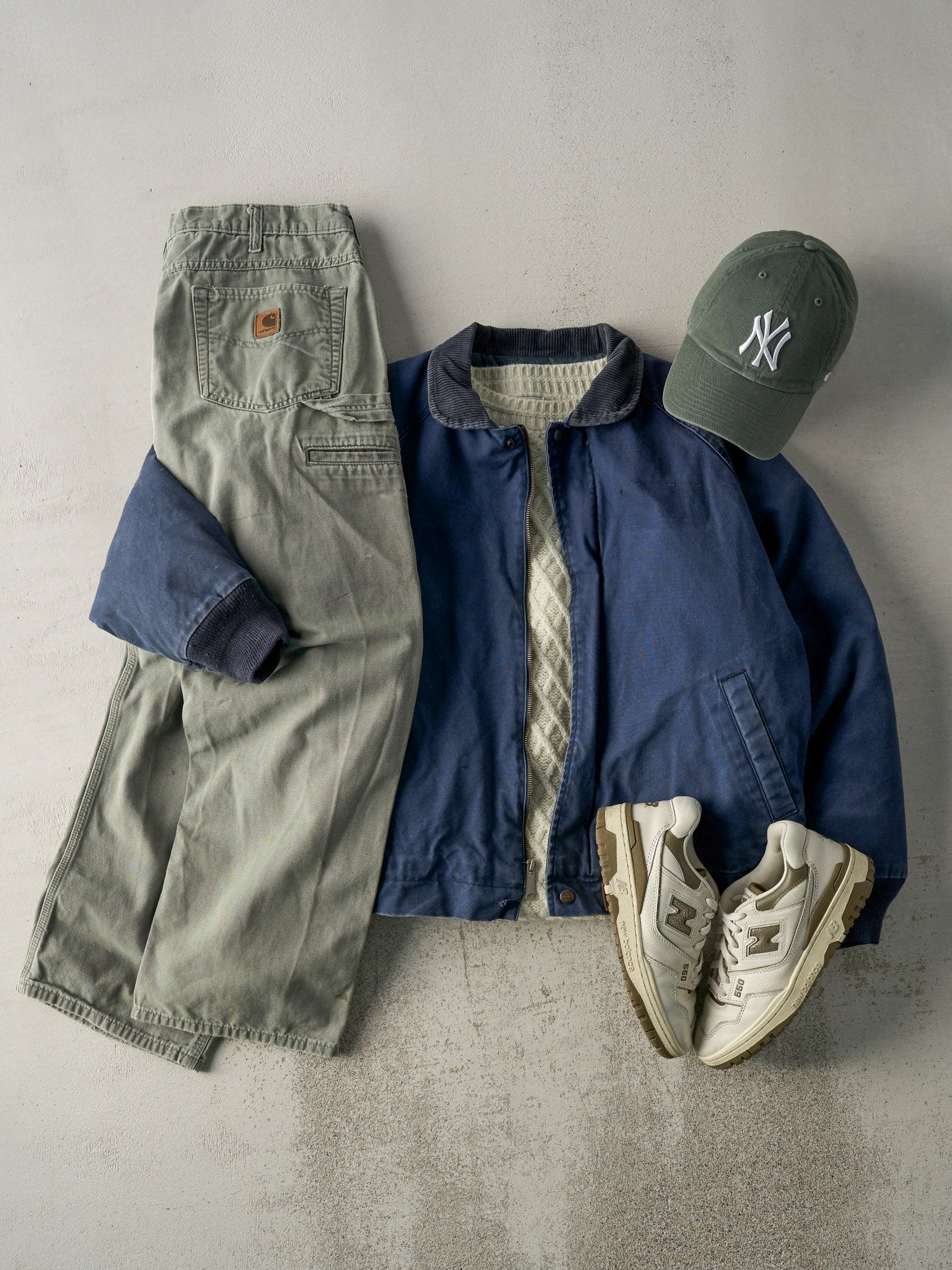 Vintage 90s Navy Blue Workwear Jacket (M)