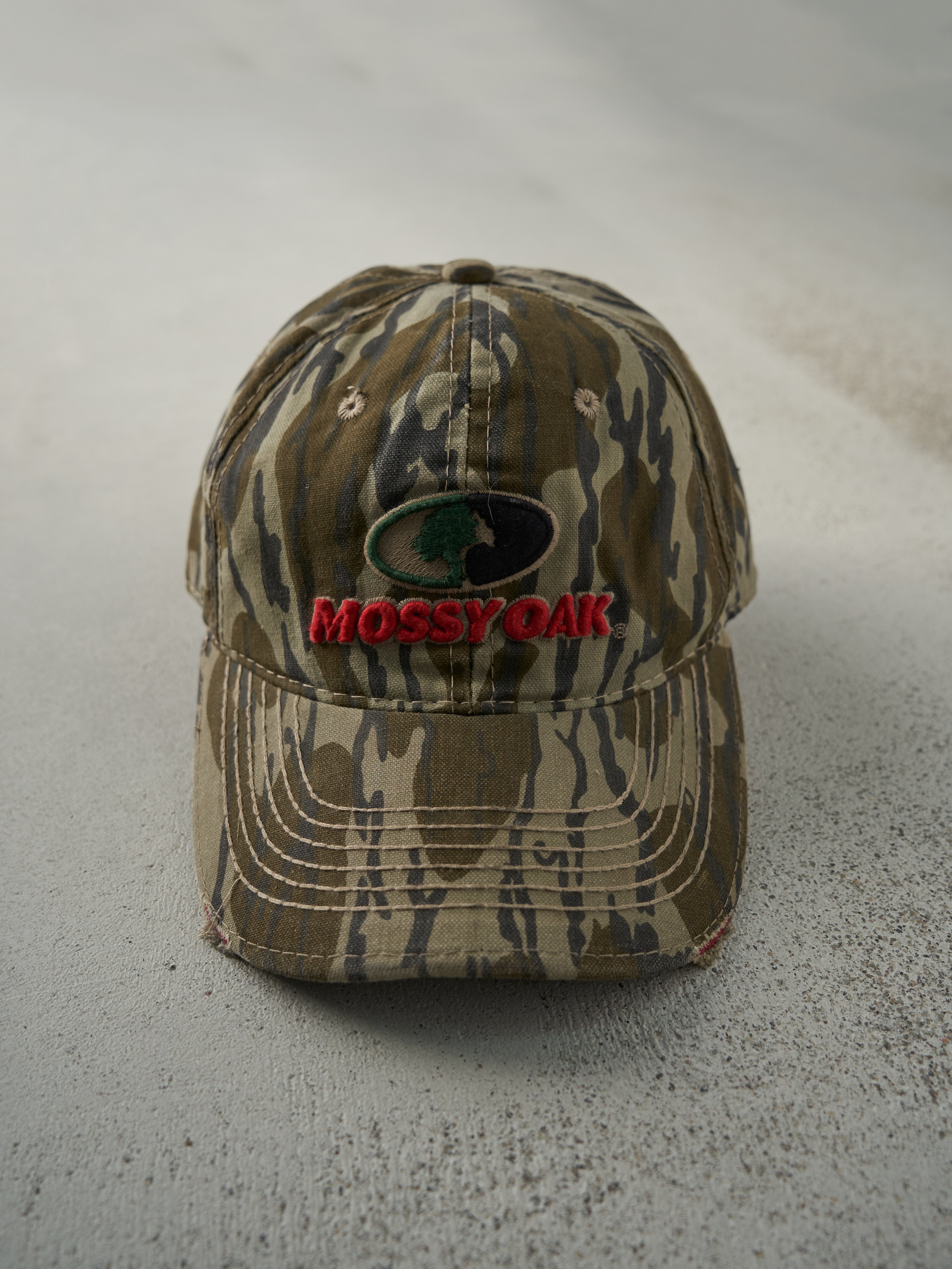 Vintage Y2K Embroidered Mossy Oak Camo Strap Back Hat – Rebalance Vintage