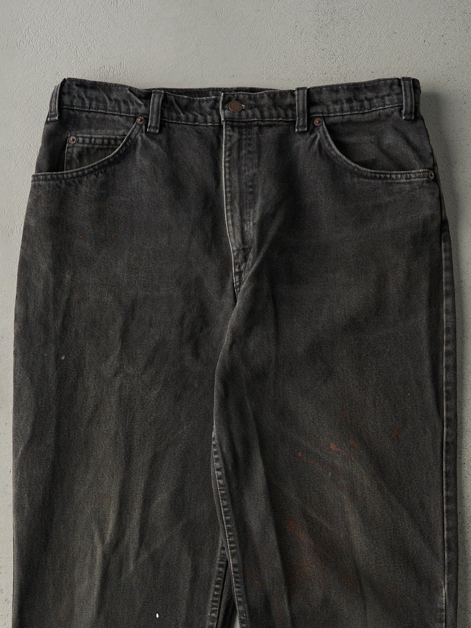 Vintage 80s Black Levi's 634 Orange Tab Denim Pants (36x33)