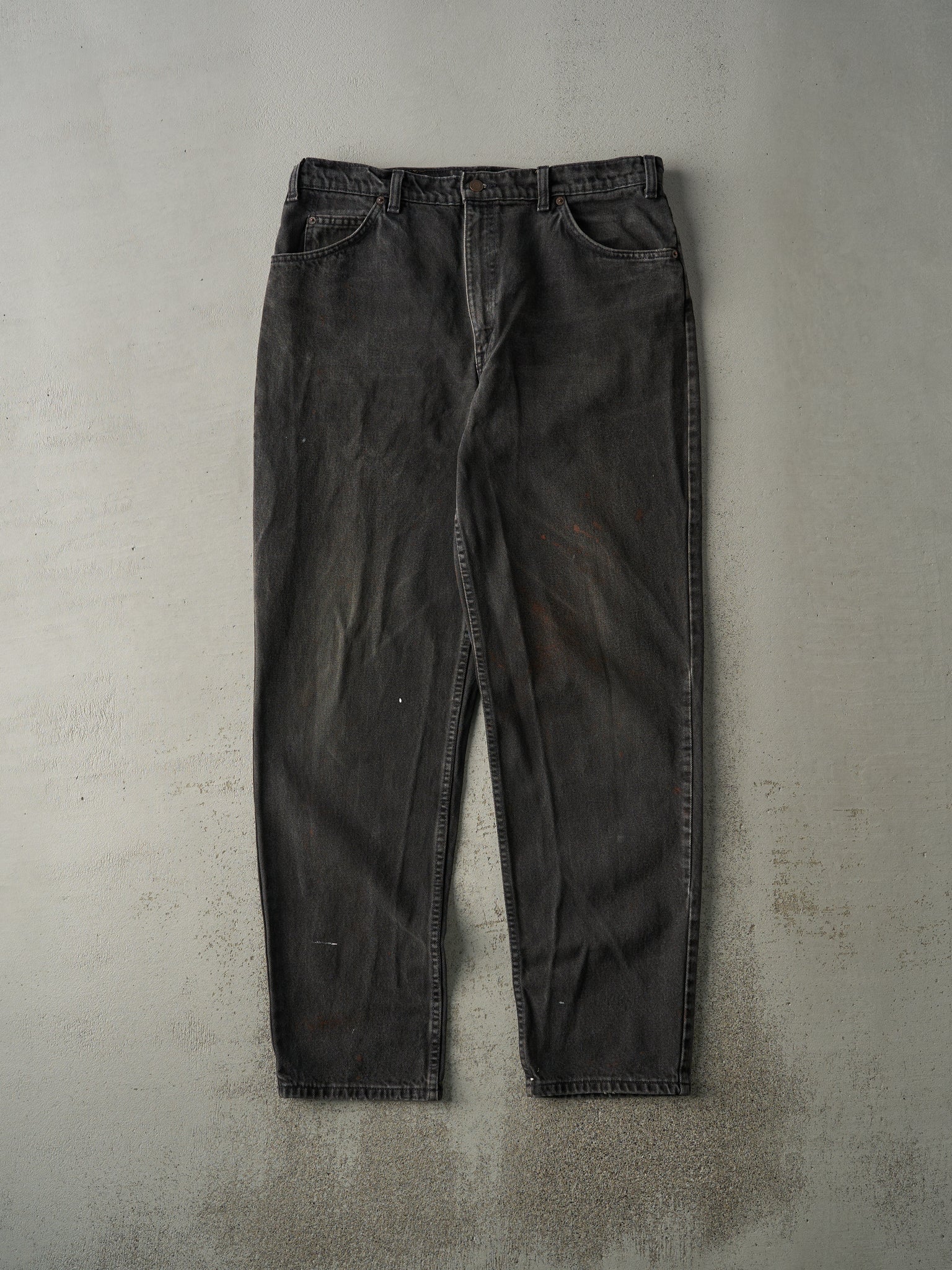 Vintage 80s Black Levi's 634 Orange Tab Denim Pants (36x33)