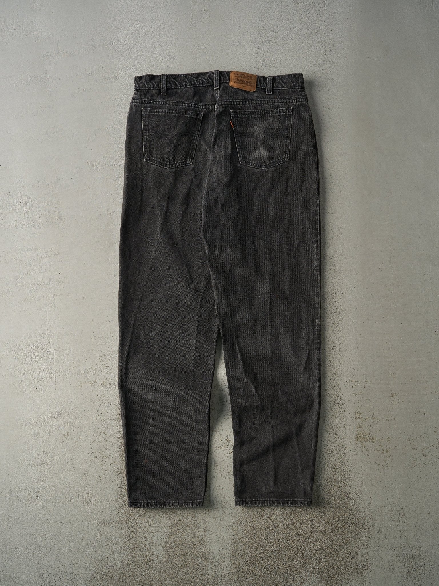 Vintage 80s Black Levi's 634 Orange Tab Denim Pants (36x33)