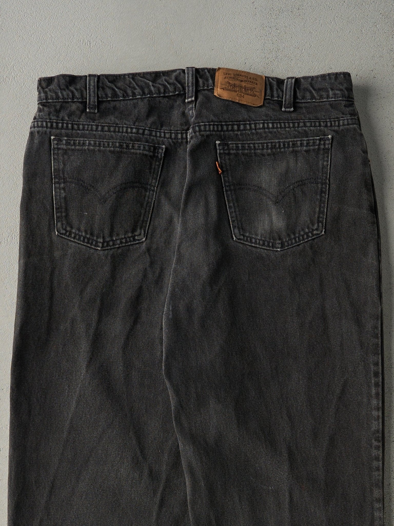 Vintage 80s Black Levi's 634 Orange Tab Denim Pants (36x33)