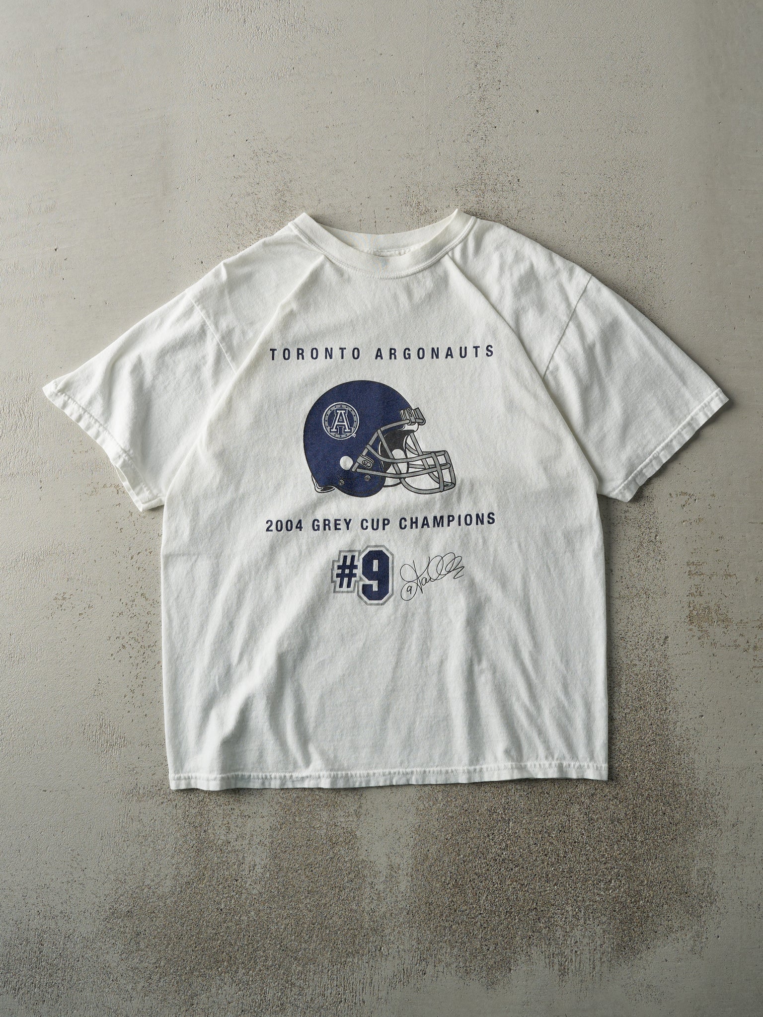 Vintage 04' White Toronto Argonauts Grey Cup Champions Tee (M)