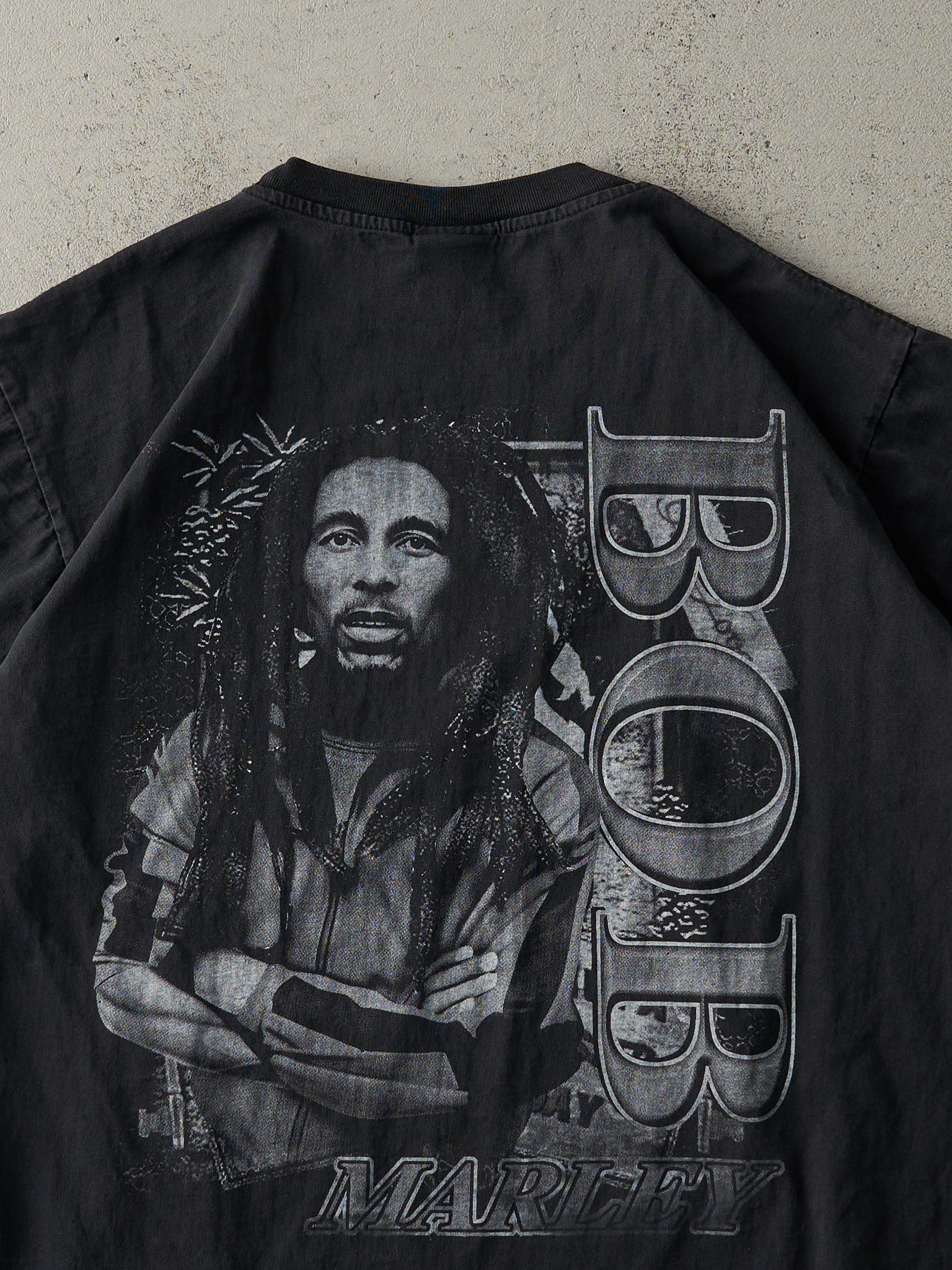 Vintage Y2K Black Bob Marley Bootleg Tee (M)