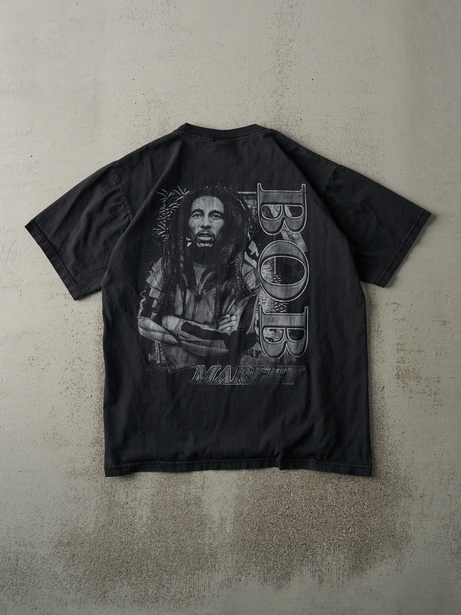 Vintage Y2K Black Bob Marley Bootleg Tee (M)