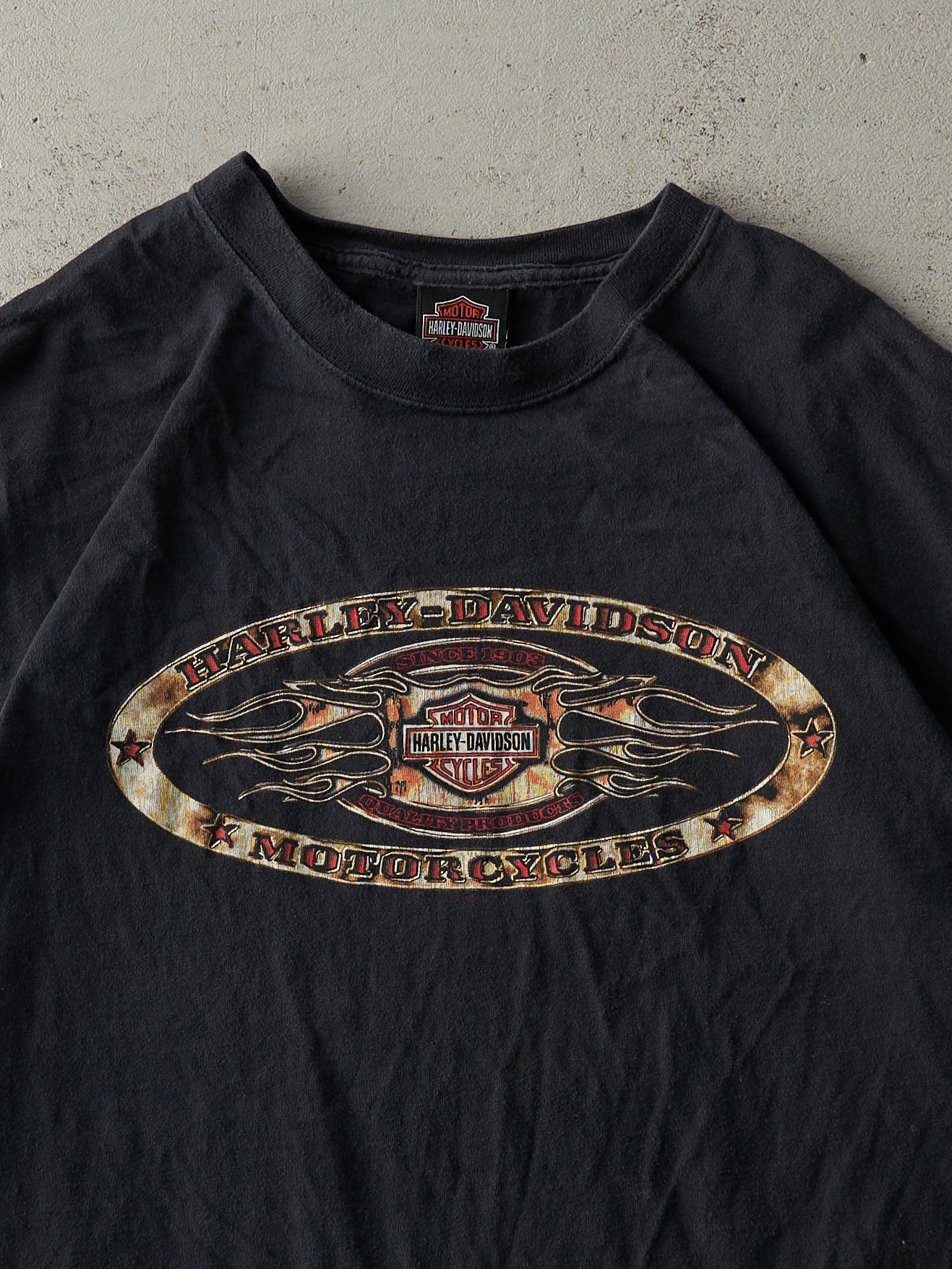 Vintage 07' Black Honesdale, PA Harley Davidson Tee (L)