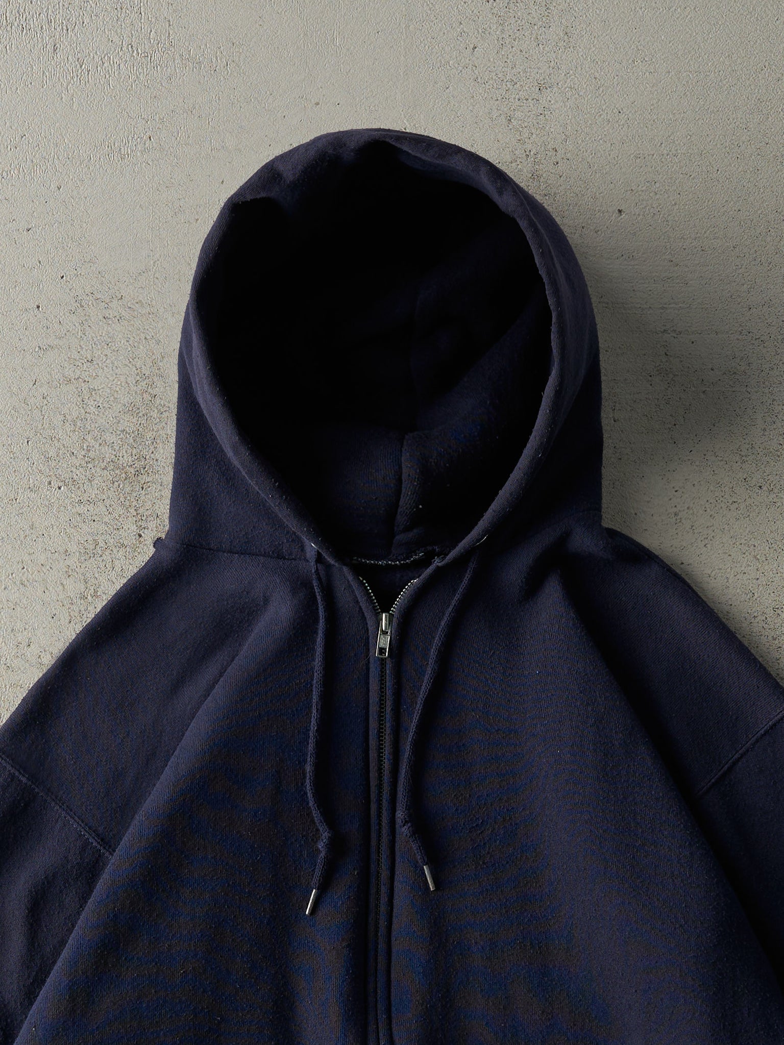 Vintage 90s Navy Blue Zip Up Hoodie (M)