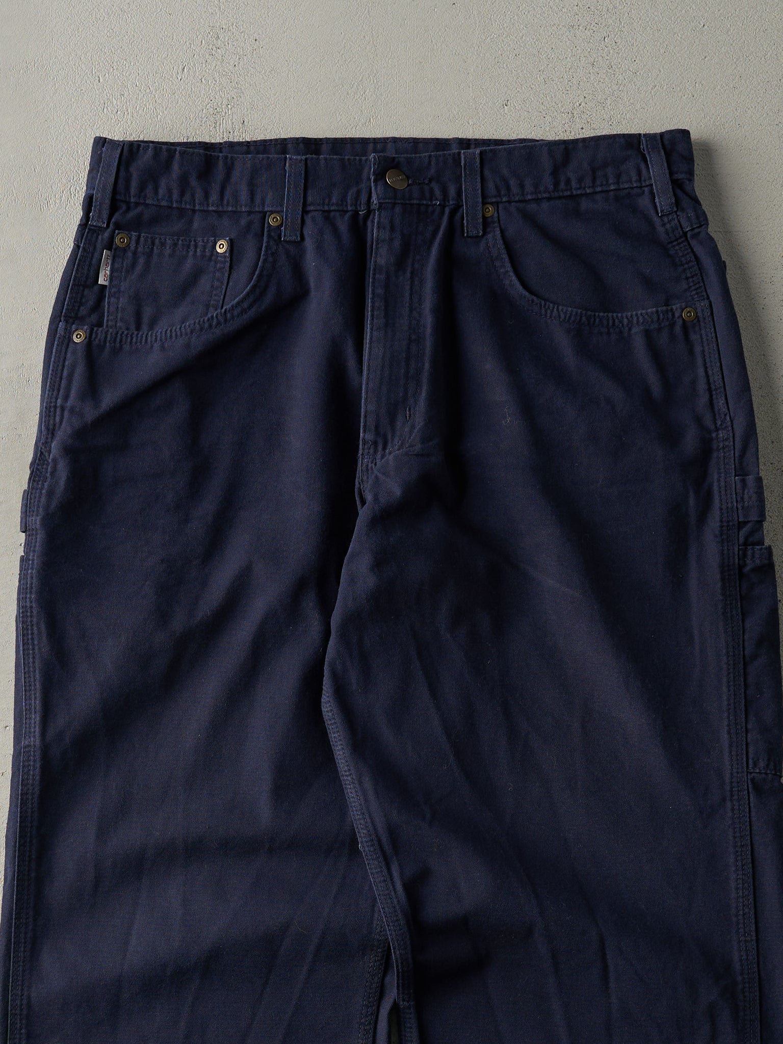 Vintage 90s Navy Blue Carhartt Light Weight Carpenter Pants (34x33)