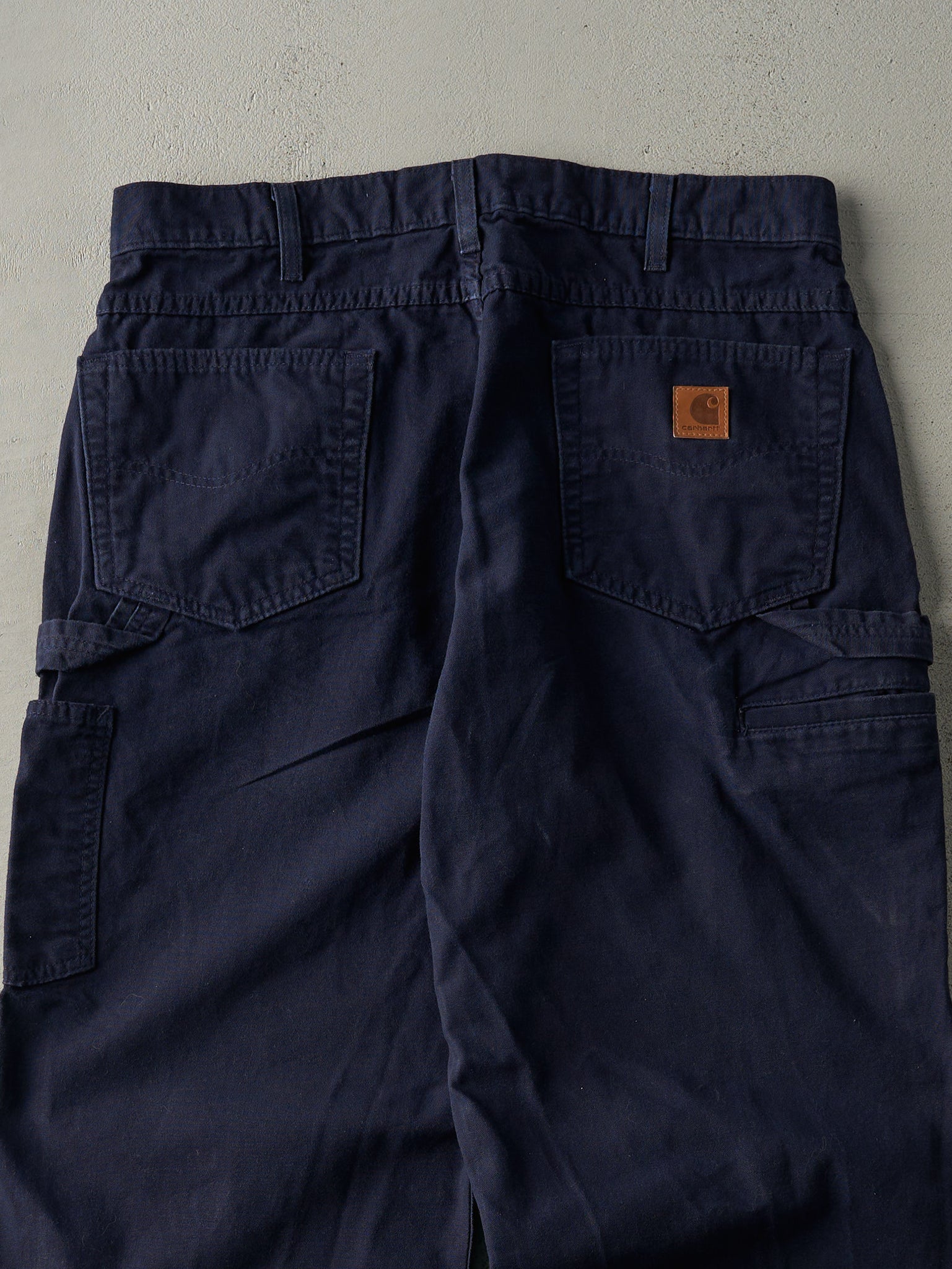 Vintage 90s Navy Blue Carhartt Light Weight Carpenter Pants (34x33)