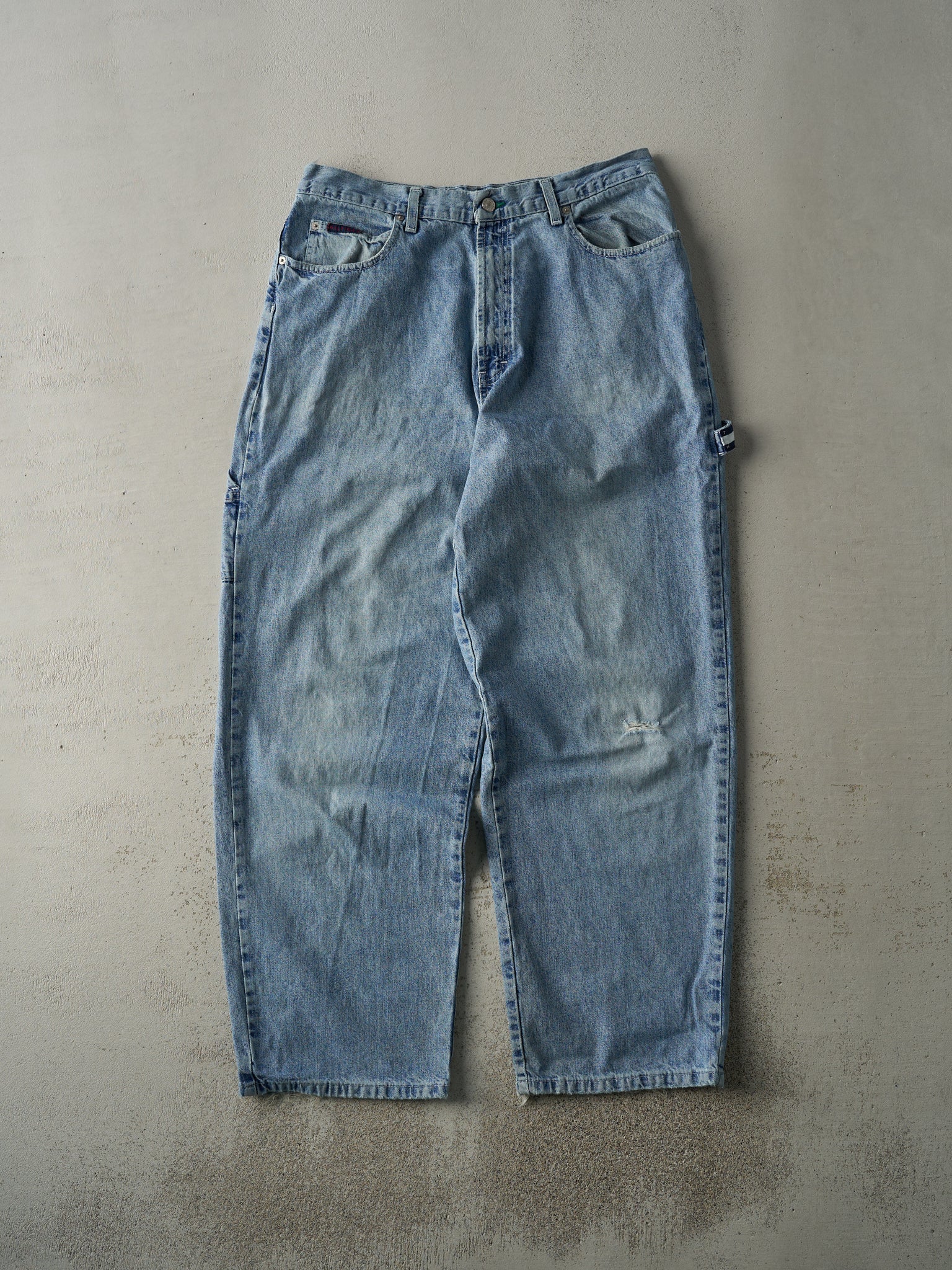 Vintage 90s Light Wash Tommy Hilfiger Carpenter Jeans (34x31.5)