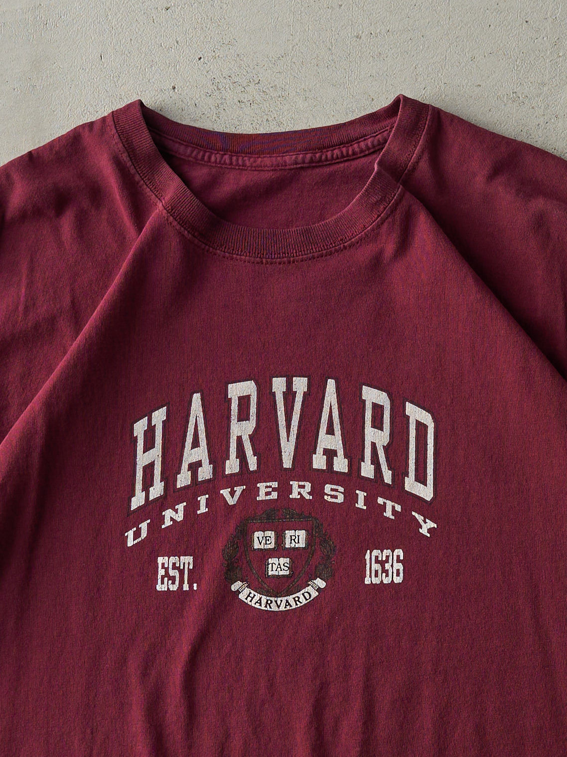 Vintage 90s Burgundy Harvard University Tee (L)